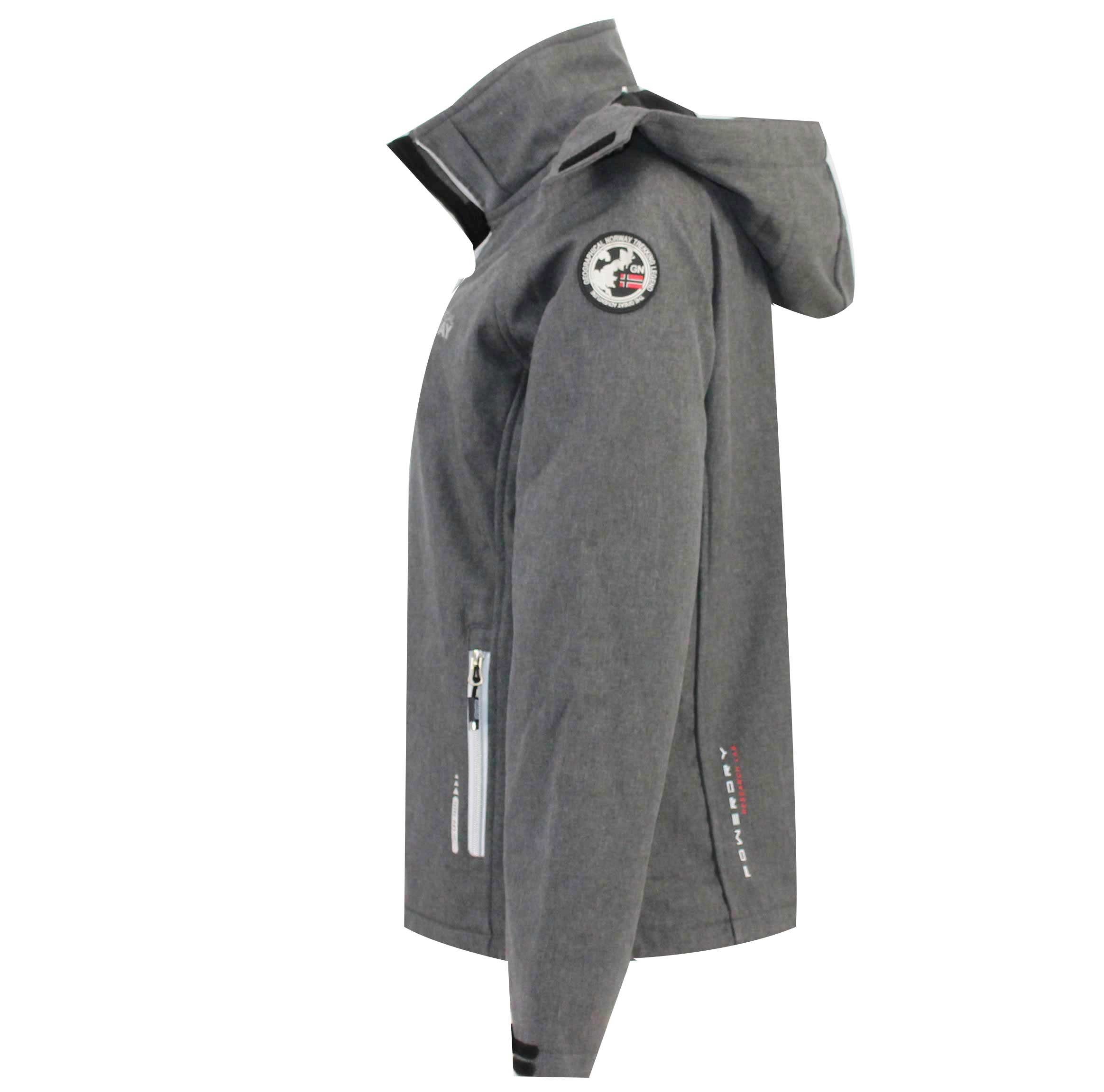 Geographical Norway Softshelljacke Damen Softshell Outdoor Wander Sport Jacke in Unifarbe, mit abnehmbarer Kapuze, mit Stehkragen
