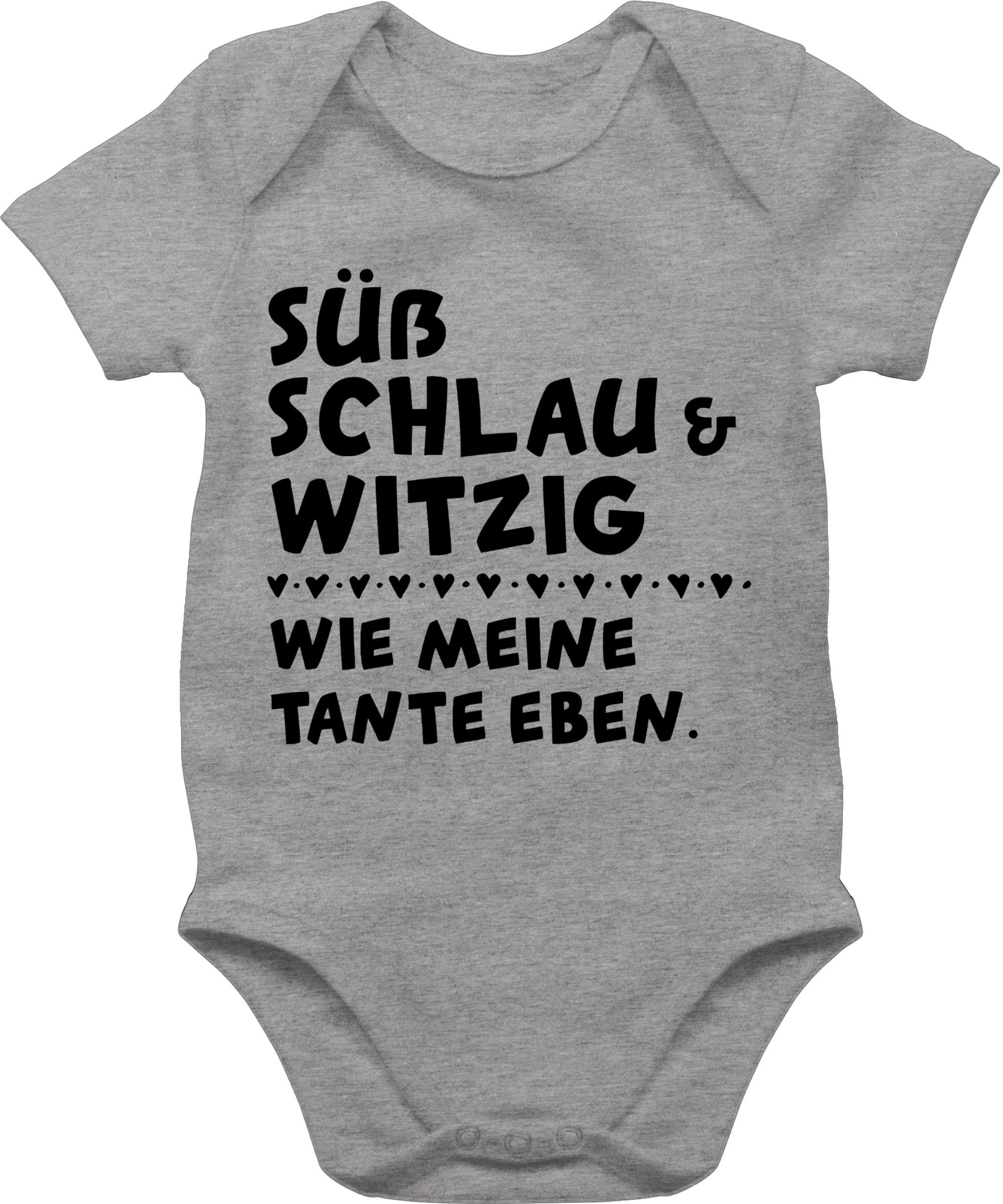 Shirtracer Shirtbody Süß schlau und witzig : wie meine Tante eben Sprüche Baby