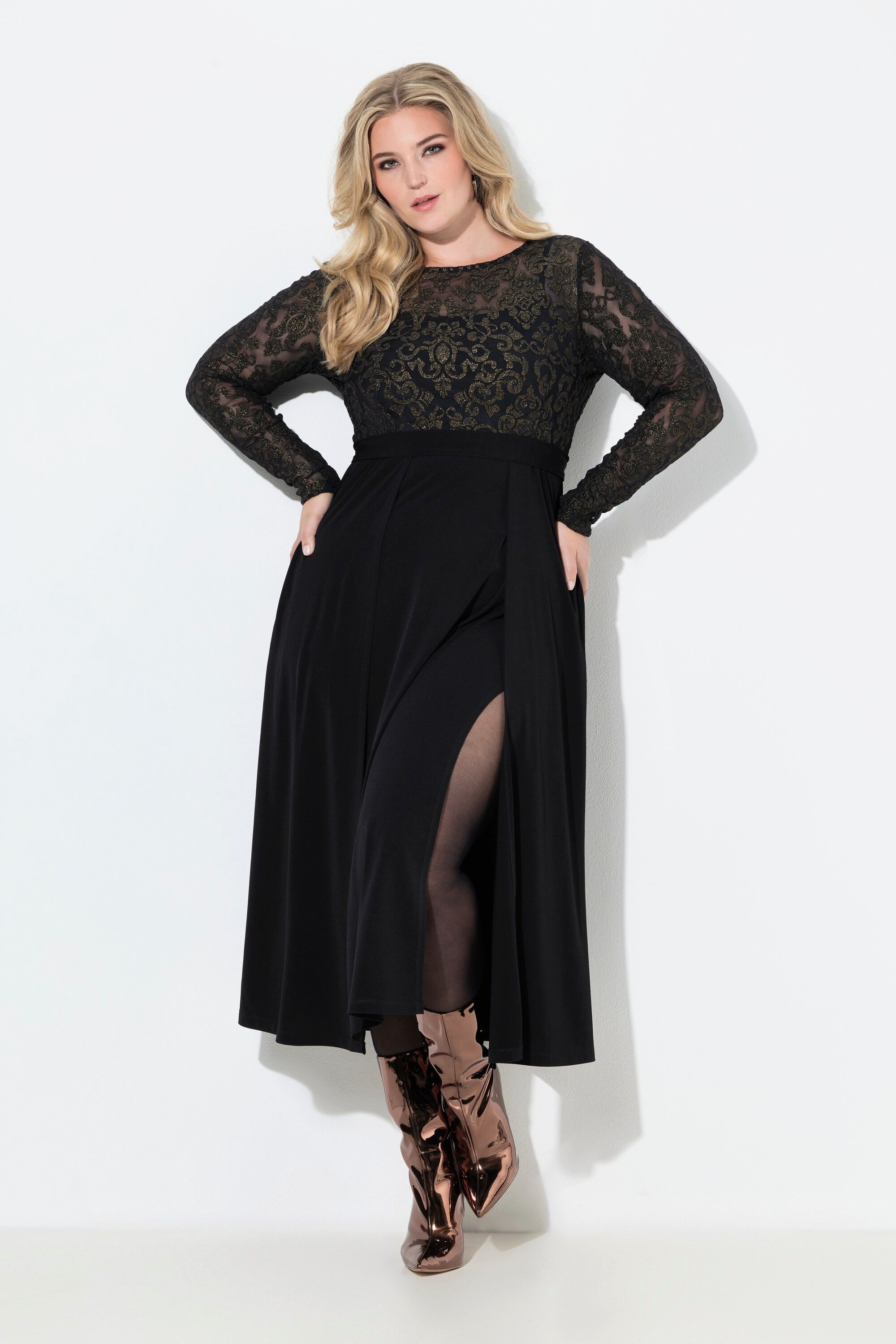 MIAMODA Cocktailkleid Abendkleid Oberteil aus Spitze weiter Jerseyrock günstig online kaufen