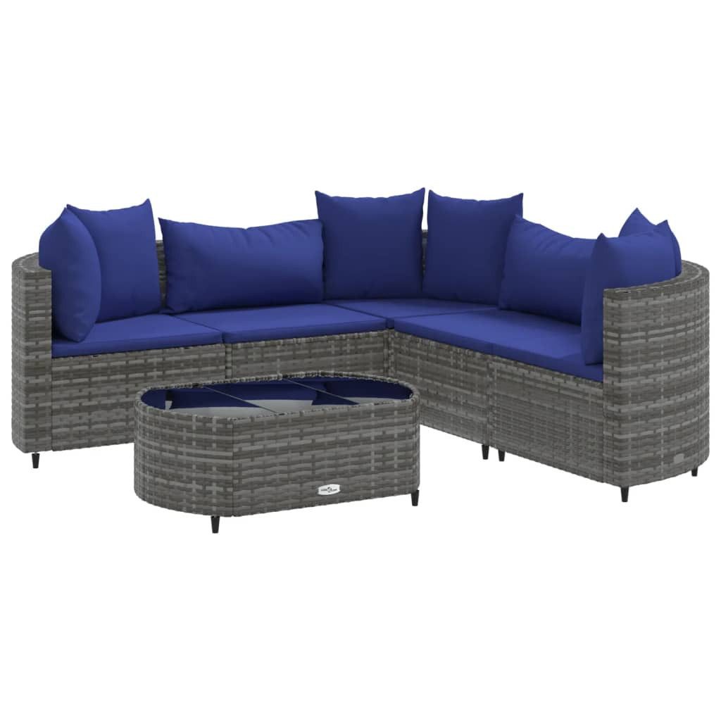 vidaXL Gartenlounge-Set 6-tlg. Garten-Sofagarnitur mit Kissen günstig online kaufen
