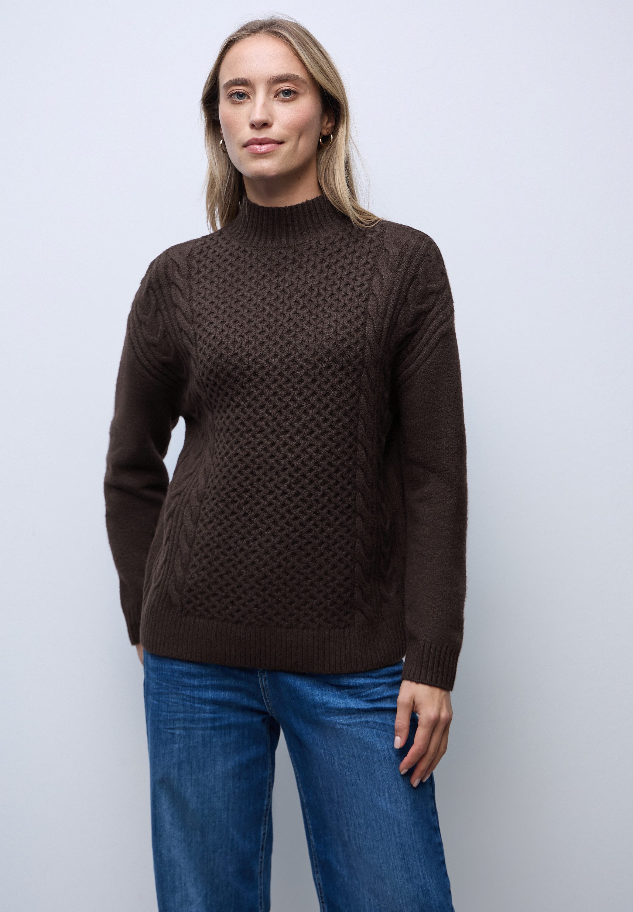 STREET ONE Rollkragenpullover Grobstrick günstig online kaufen