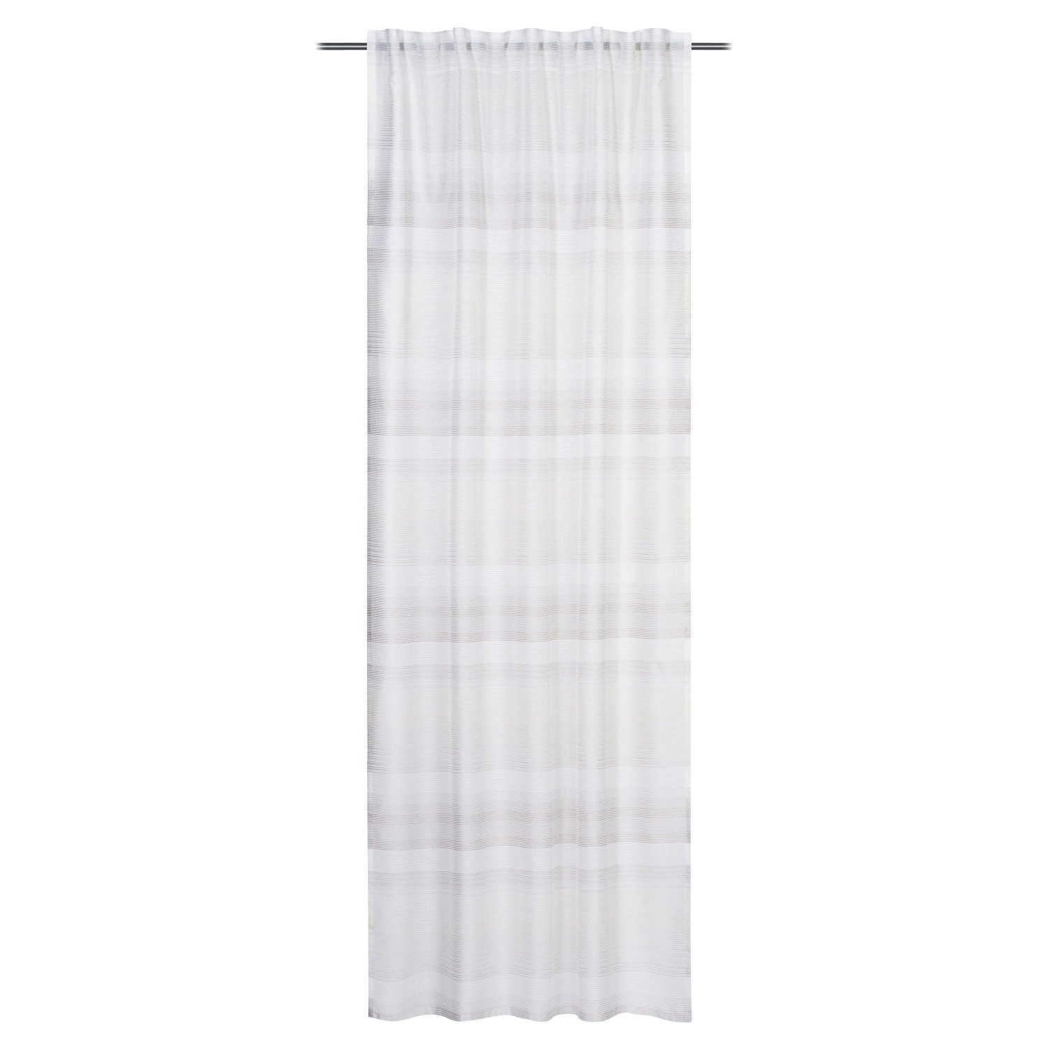 Gözze Vorhang ANGELINO, verdeckte Schlaufen, Weiß, Grau, Braun, (1 St), verdeckte Schlaufen, halbtransparent, Polyester, 140 x 245 cm