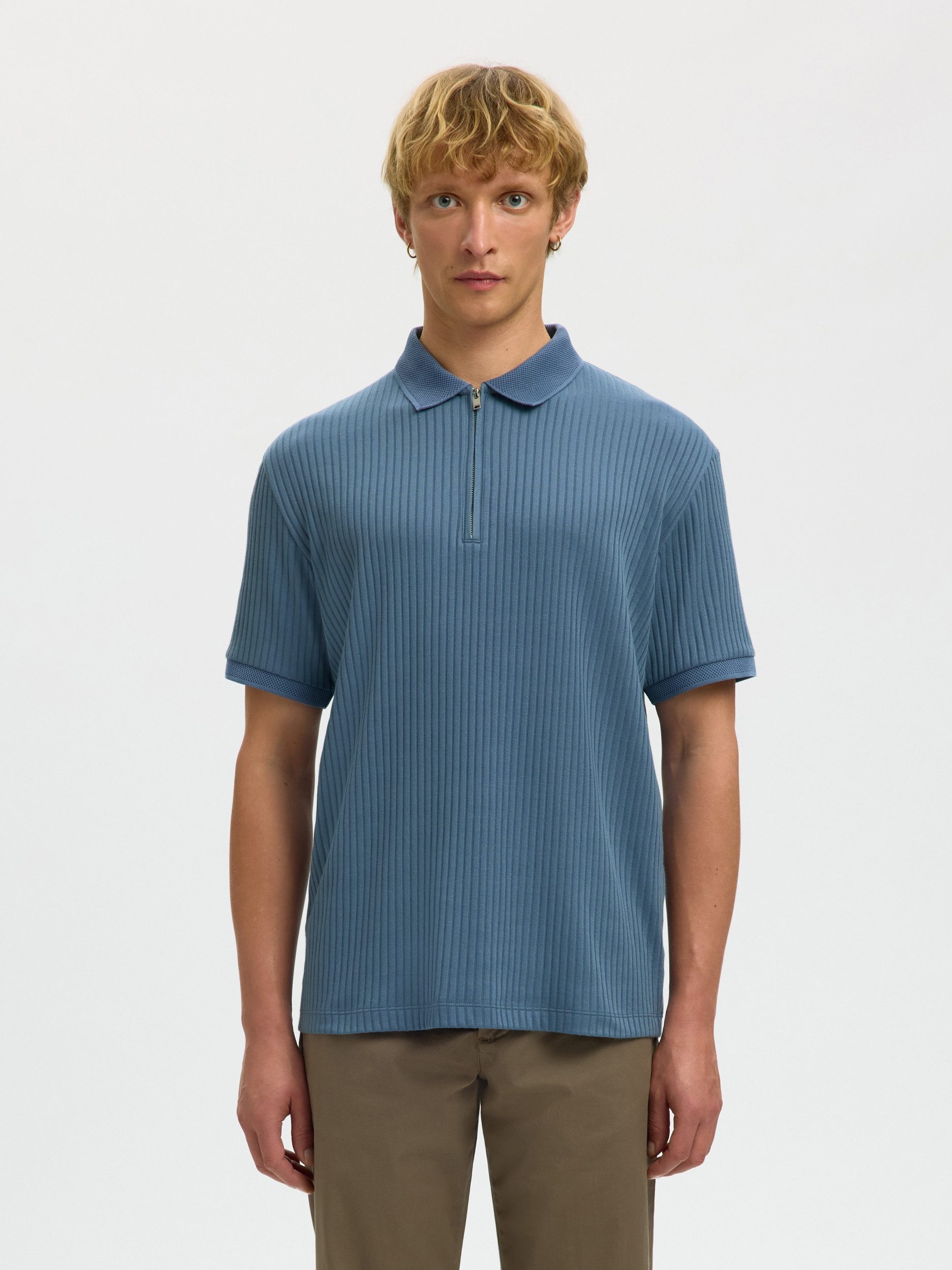 SELECTED HOMME Poloshirt SLHFAVE STRUCTURE SS POLO - Poloshirt Kurzarm