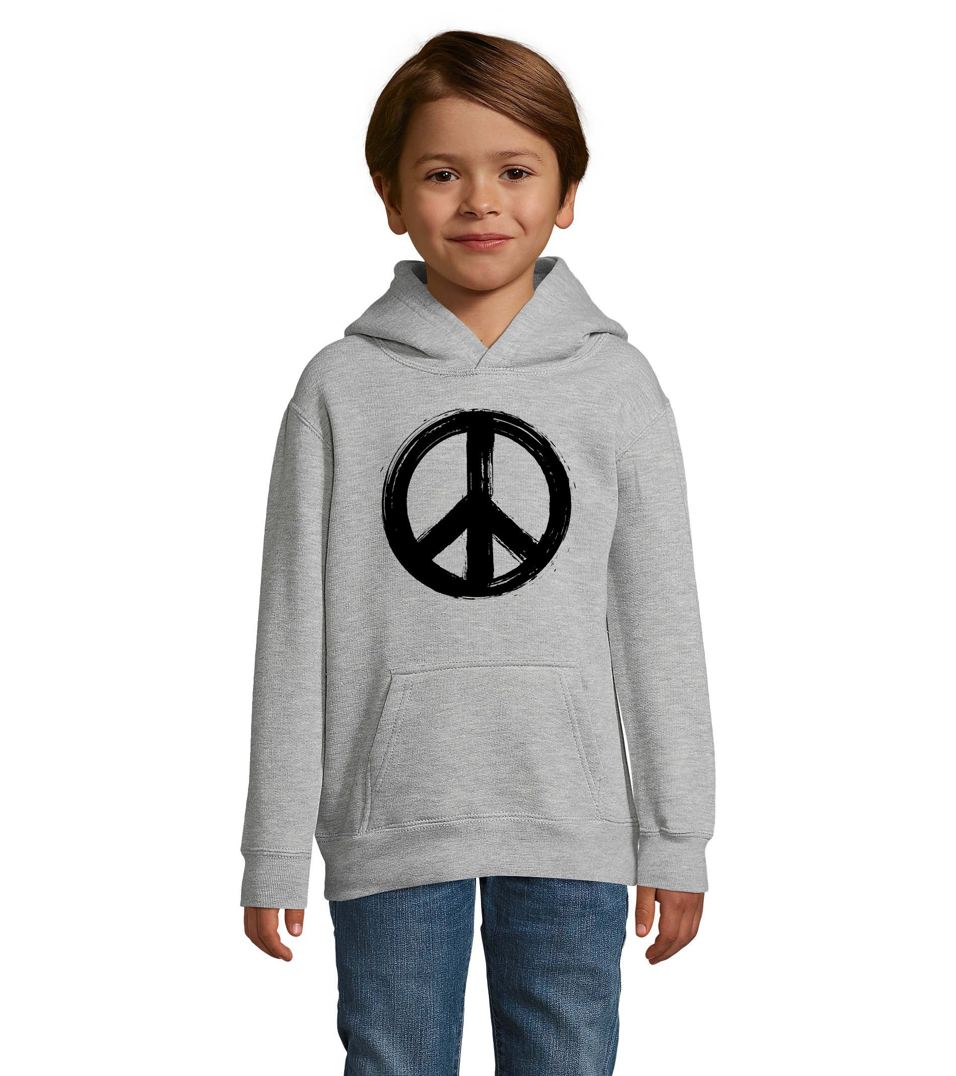 Hoodie PeaceSymbol K Hoodie Kinder Hoodie Friedenszeichen Print Freizeit