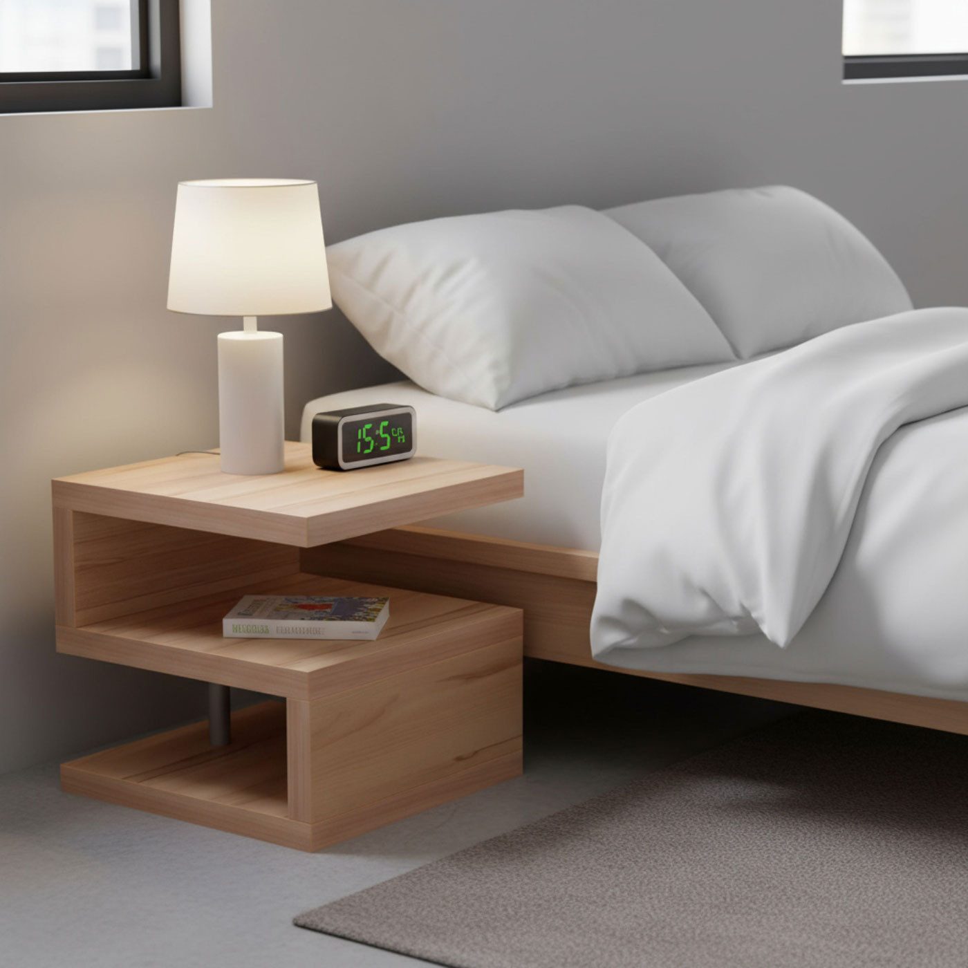 Levandeo® Couchtisch, Couchtisch Sigi Kernbuche Deutsche Herstellung 44x44x44cm