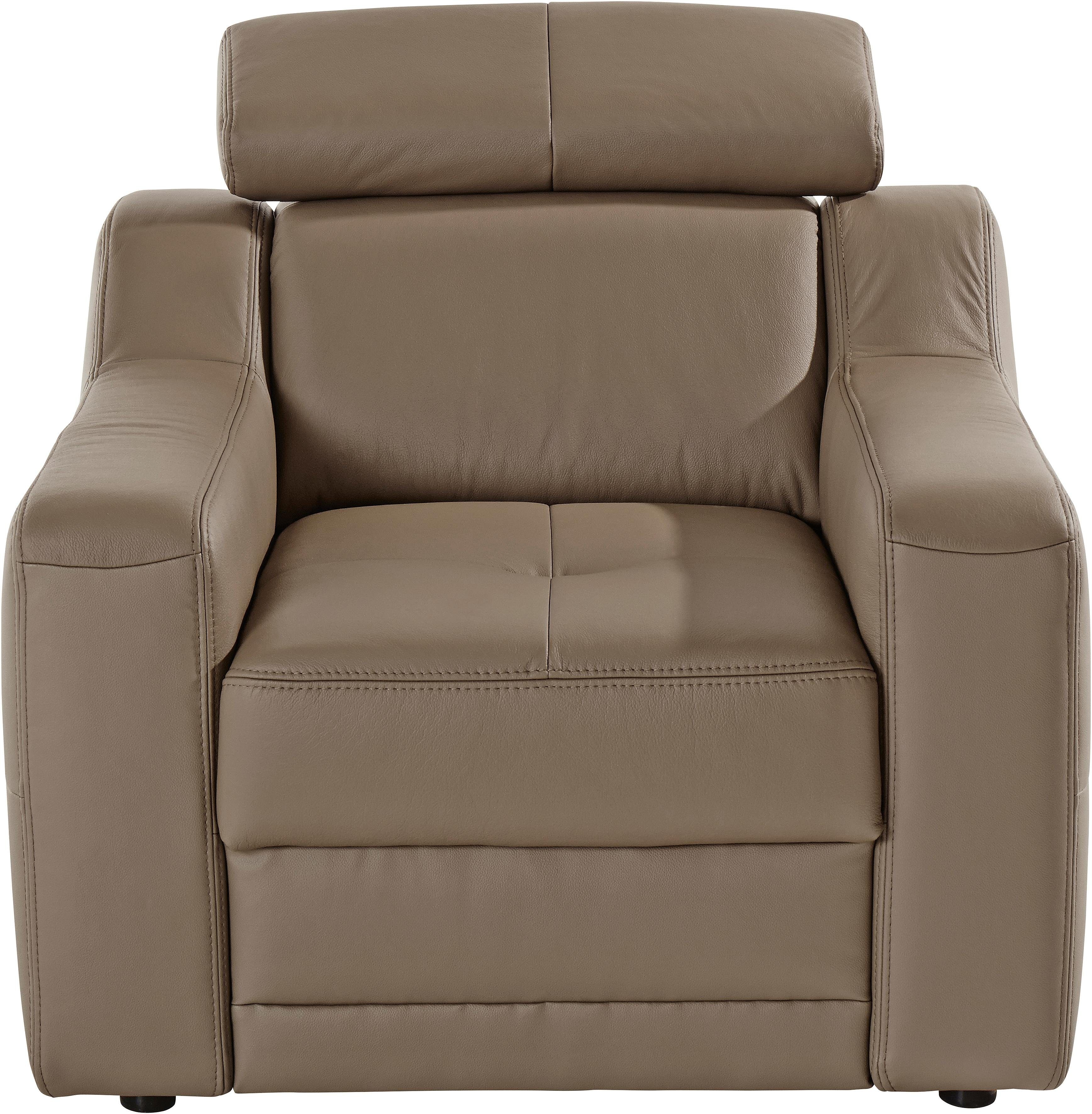 exxpo - sofa fashion Sessel Lotos, Loungesessel, mit Kopf- bzw. Rückenteilverstellung
