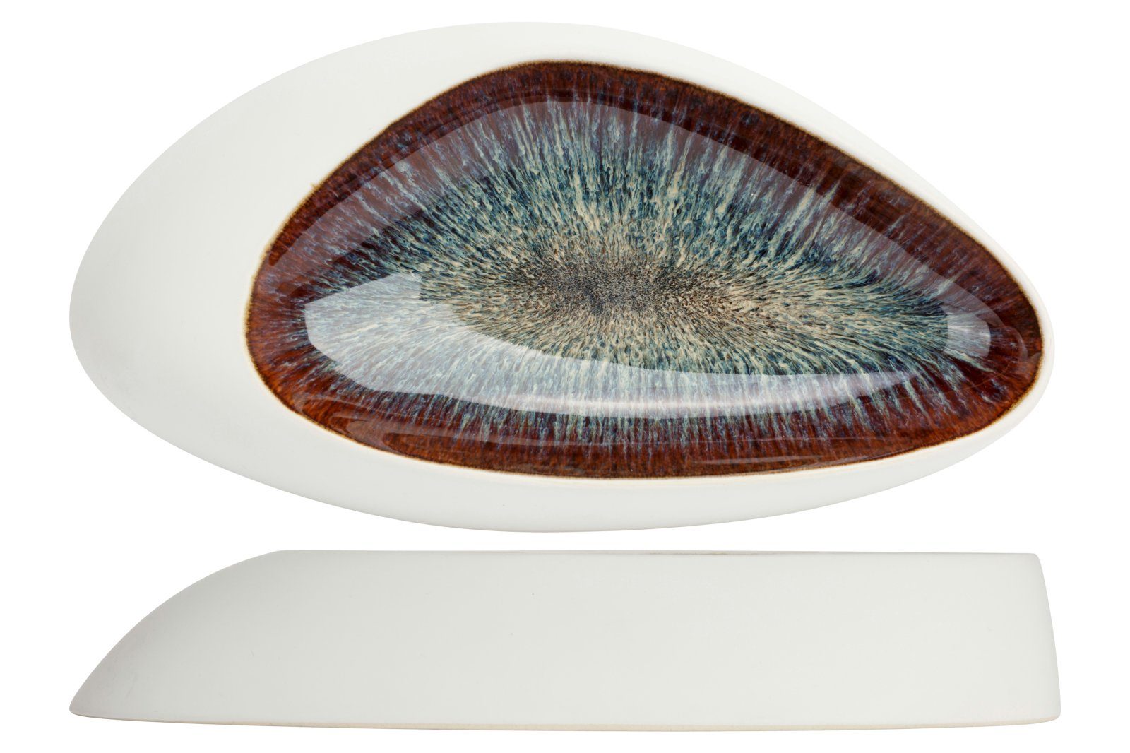 Cosy & Trendy Servierschale Mauna Servierschale 24cm, Steinzeug, (Schüsseln & Schalen), MAUNA SERVIERSCHALE 24X12XH4CM