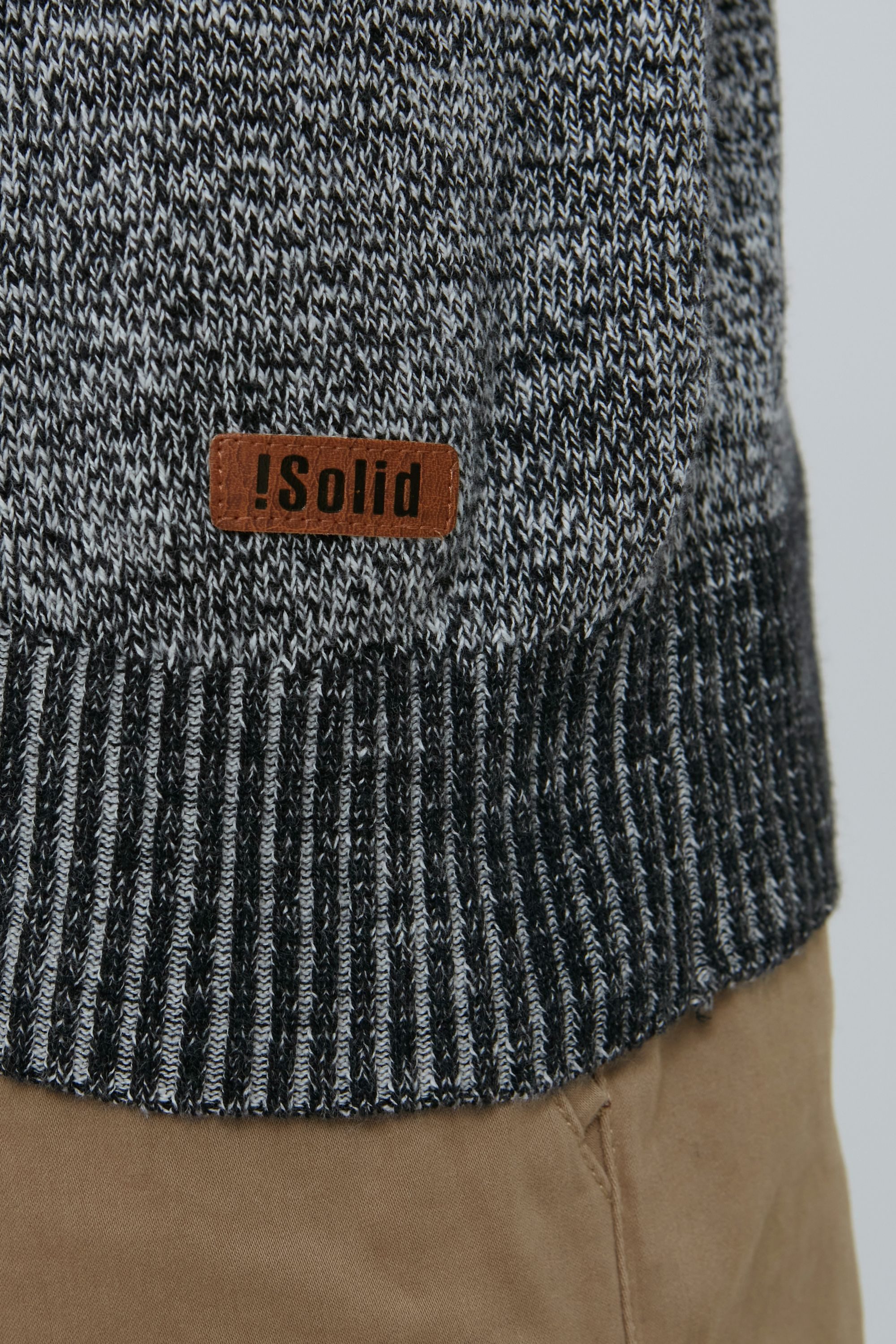 !Solid Strickpullover SDThian Strickpulli mit farblich abgesetzten Ziernähten