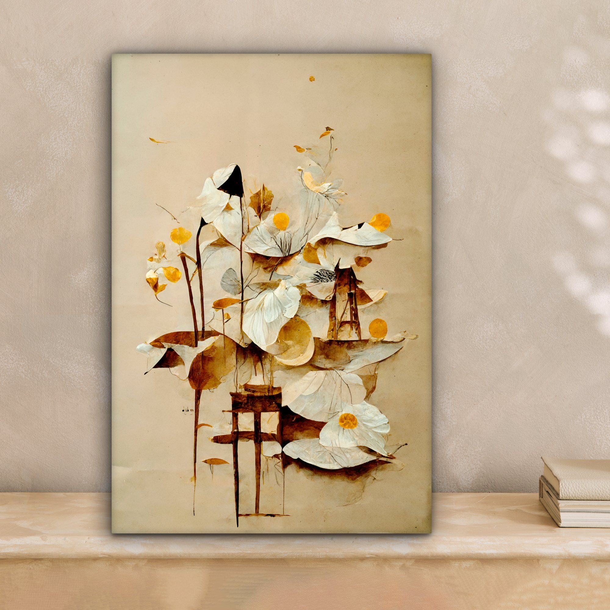 OneMillionCanvasses® Leinwandbild Blumen - Weiß - günstig online kaufen