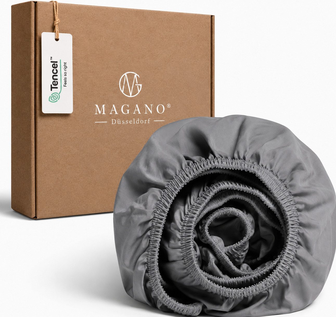 MAGANO Spannbettlaken, Luxus 100% TENCEL ™ Lyocell, Bettlaken, Gummizug: rundum, 400 TC Fadendichte, Hypoallergen, Thermoregulierend