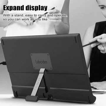 Rutaqian 15,6-Zoll-FHD-IPS-Laptop-Erweiterungsbildschirm 1080P Hohe Klarheit Laptop-Adapter HDMI zu HDMI Typ C (Mini), für Windows, Chrome, Mac