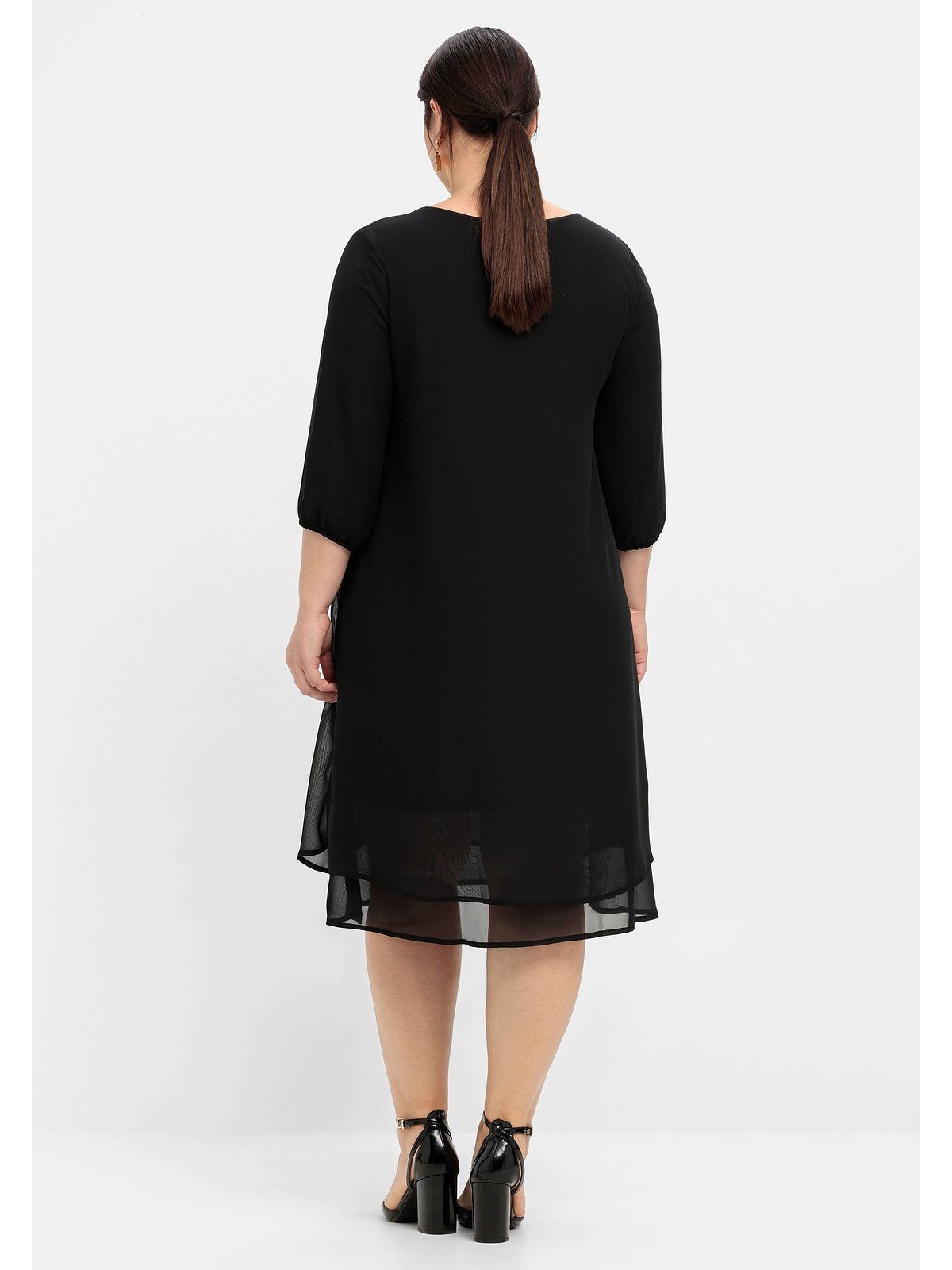 Sheego Chiffonkleid Große Größen in Lagen-Optik