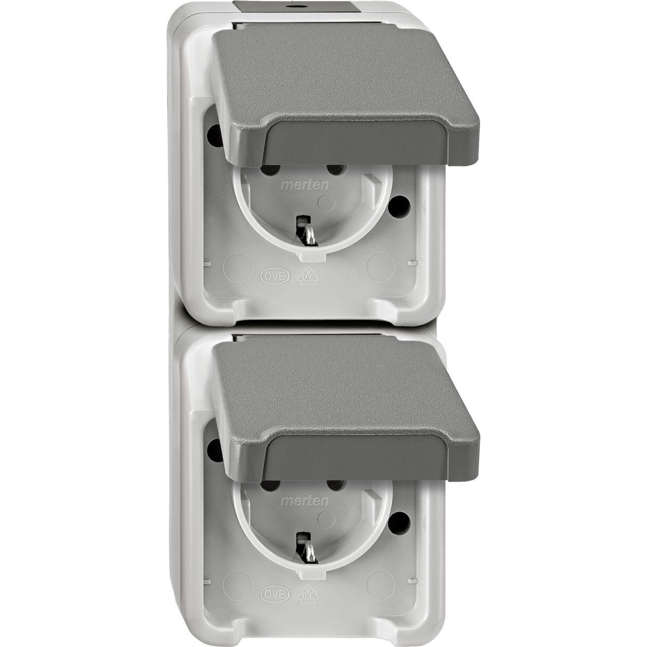 merten Steckdose Merten Doppelsteckdose mit Klappdeckel Aquastar