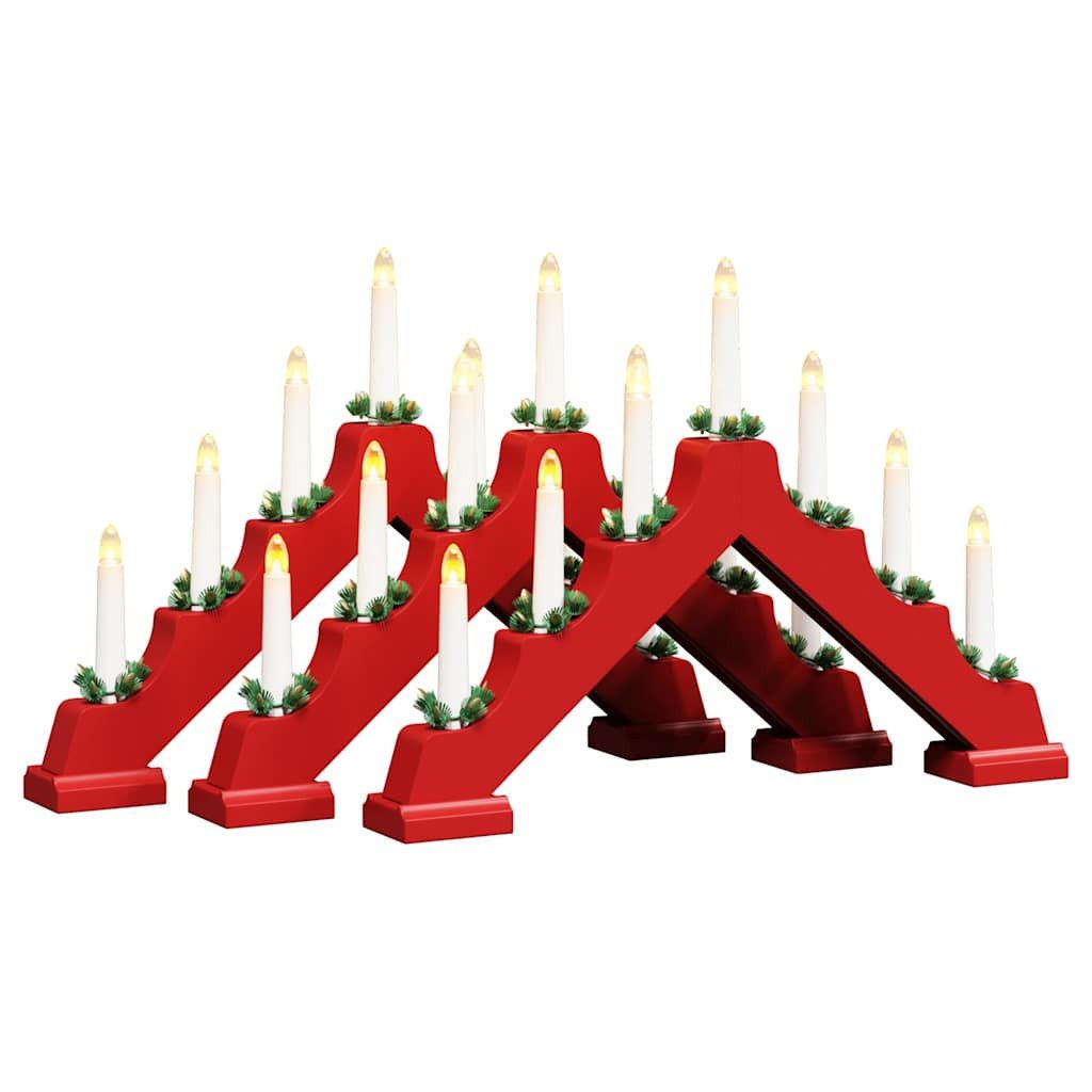 vidaXL Weihnachtspyramide 39,5 x 5 x 29 cm Schwibbogen Lichterbogen Adventsbogen 3er Set mit 7 L