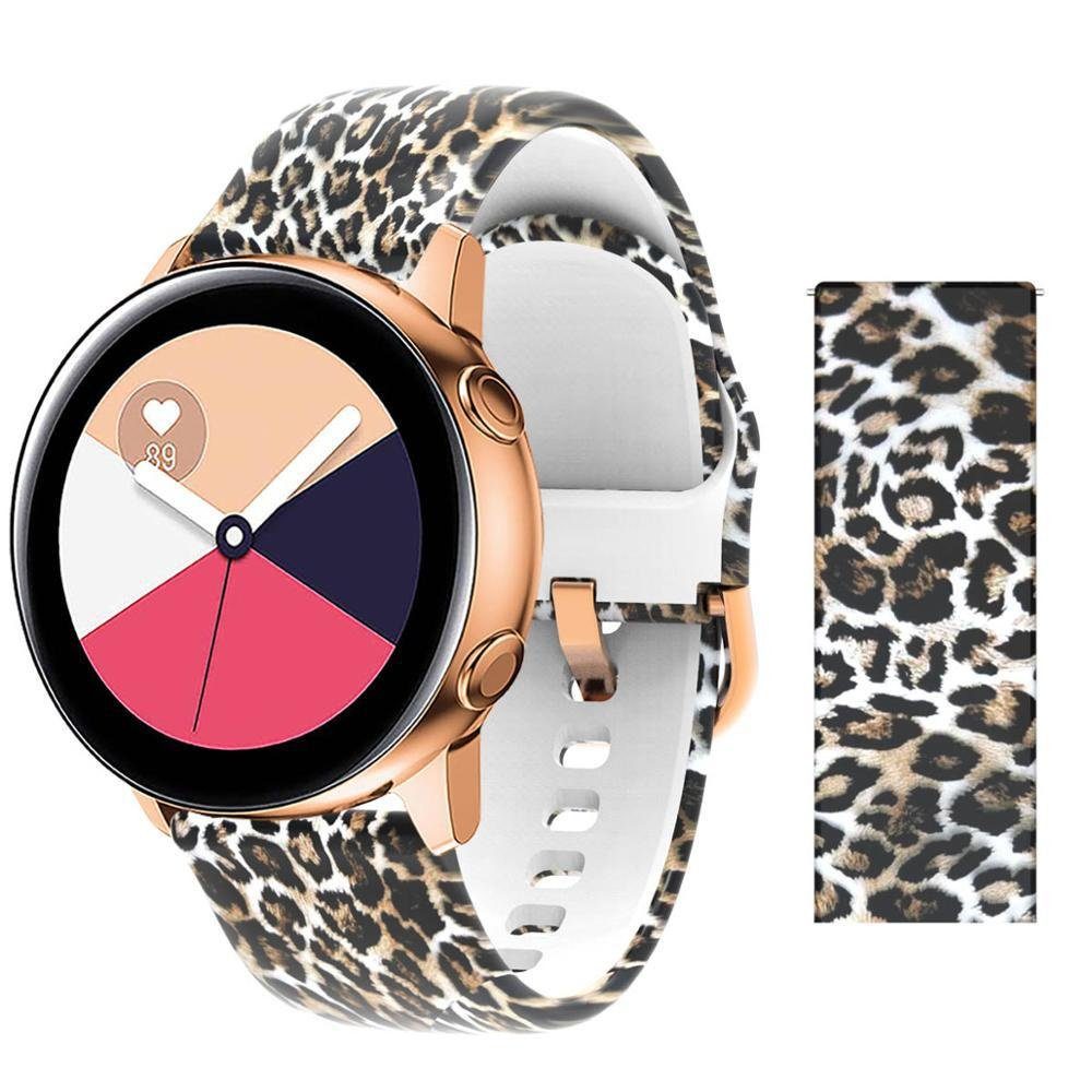 ELEKIN Smartwatch-Armband Kompatibel mit Samsung Active 2 44mm 40mm Galaxy Watch Active 2 Bänder Leopard | Uhrenarmbänder