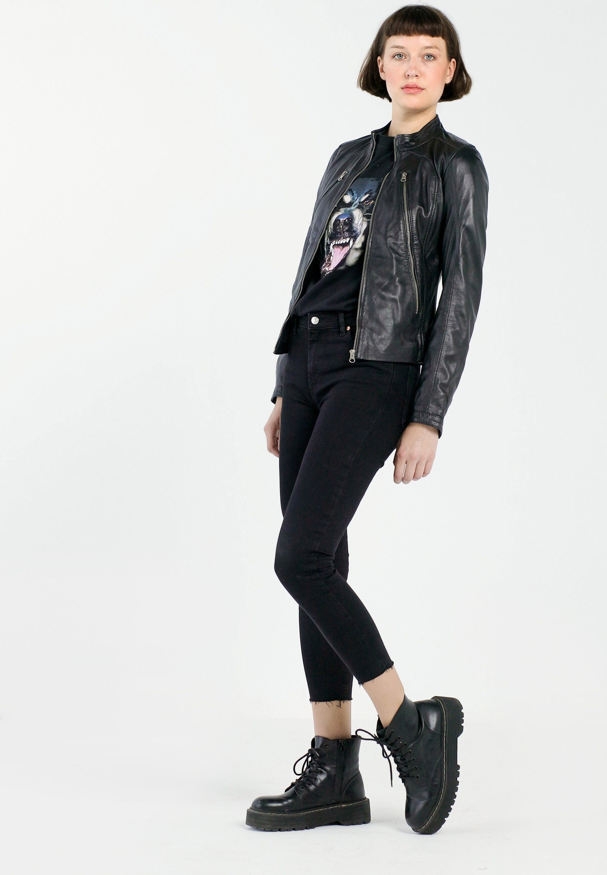 CBL Lederjacke MQ-43698 mit stehkragen