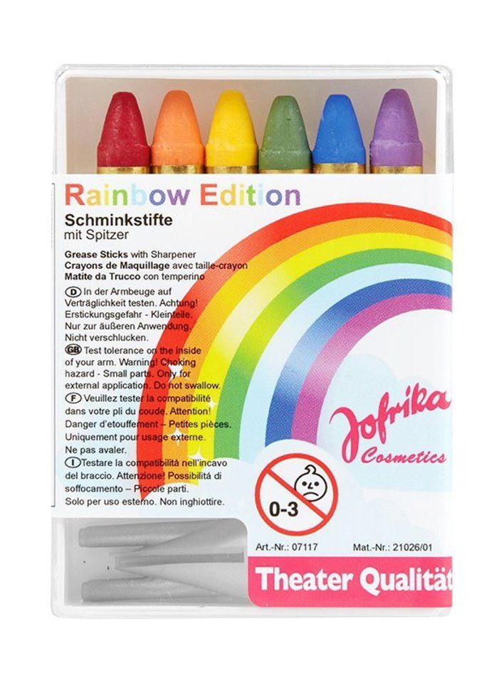 Make-Up  Metamorph Schmink-Set 6 Regenbogen Schminkstifte, Schminkset in allen sechs Regenbogenfarben