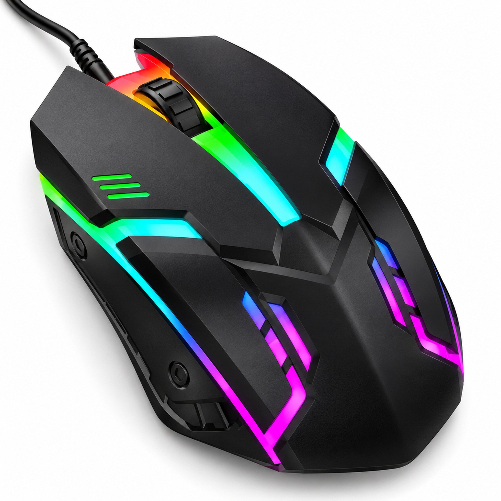 HS.SUPPLY RGB Gaming Maus kabelgebunden, 1200 DPI, LED-Beleuchtung Gaming-Maus (kabelgebunden, RGB-Beleuchtung) von HS.SUPPLY
