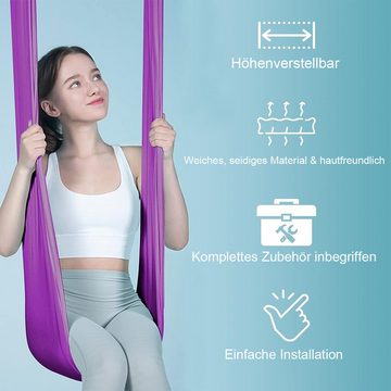 Welikera Hängematte Yoga-Hängematte, 5m Breite 2.8m 40D Nylon-Gewebe Yoga-Ausrüstung