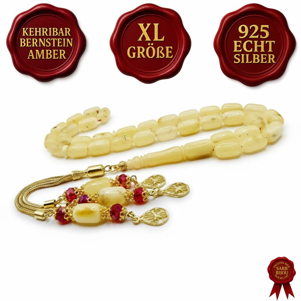 M-Punkt24 Kettenanhänger Tesbih Tespih XL Größe Damla Kehribar (21 Gramm, X günstig online kaufen