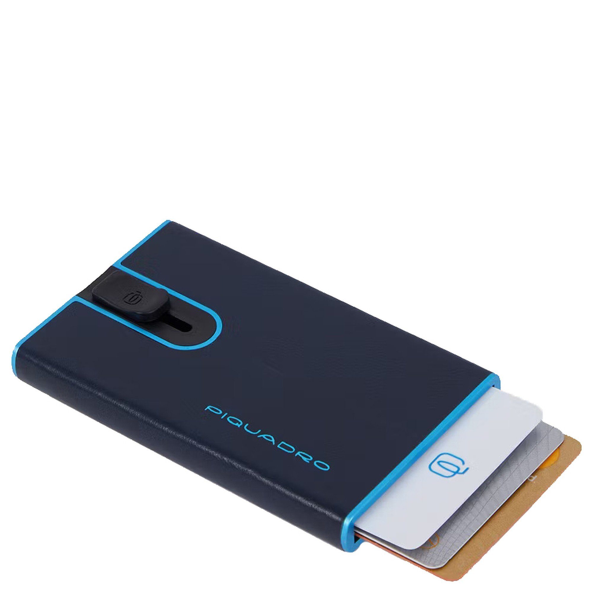 night Blue 11cc (1-tlg) Kreditkartenetui RFID - Square Geldbörse cm 10 blue Piquadro