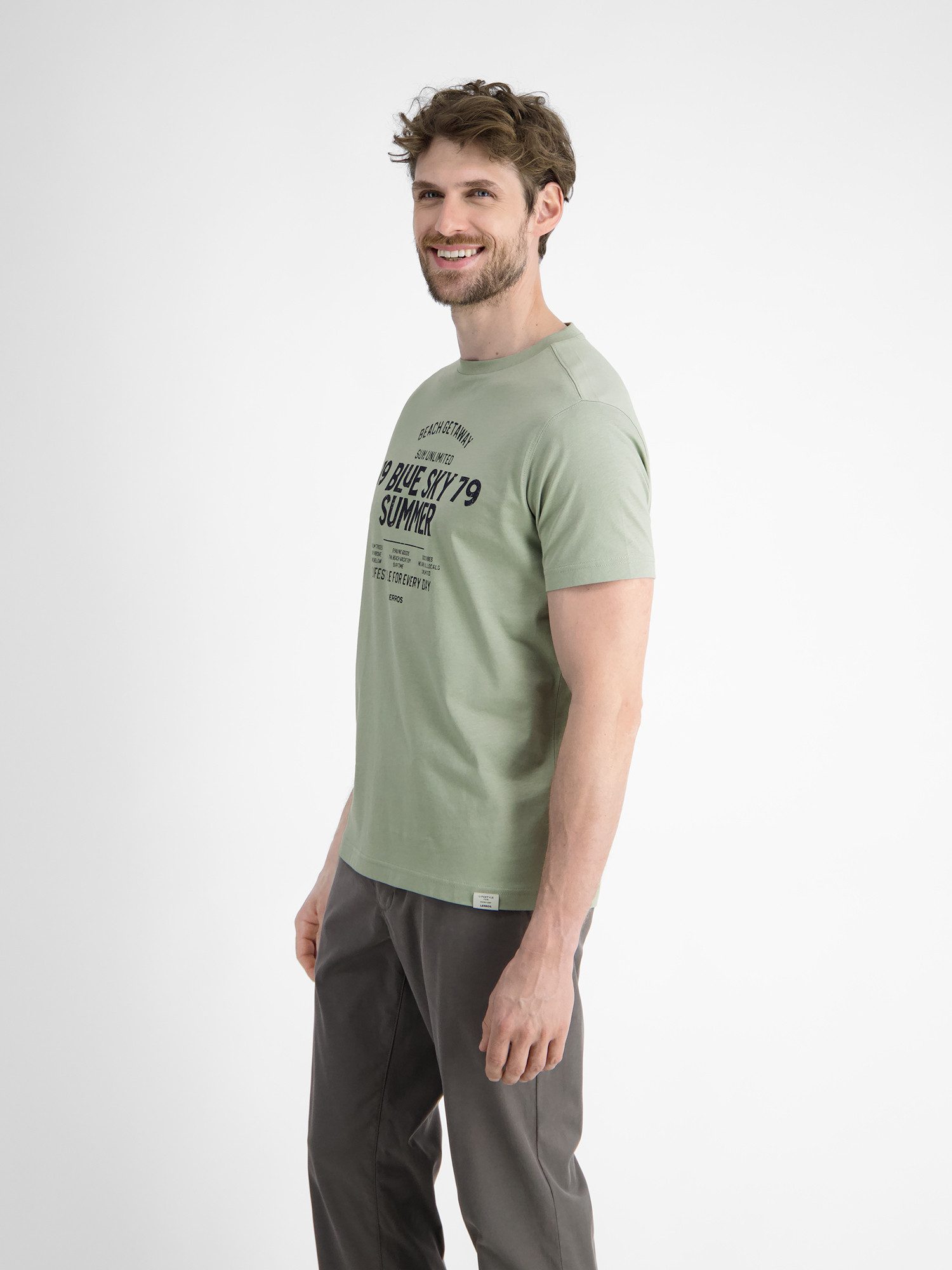 LERROS T-Shirt "LERROS Herren T-Shirt mit sommerlichem Brustprint" günstig online kaufen