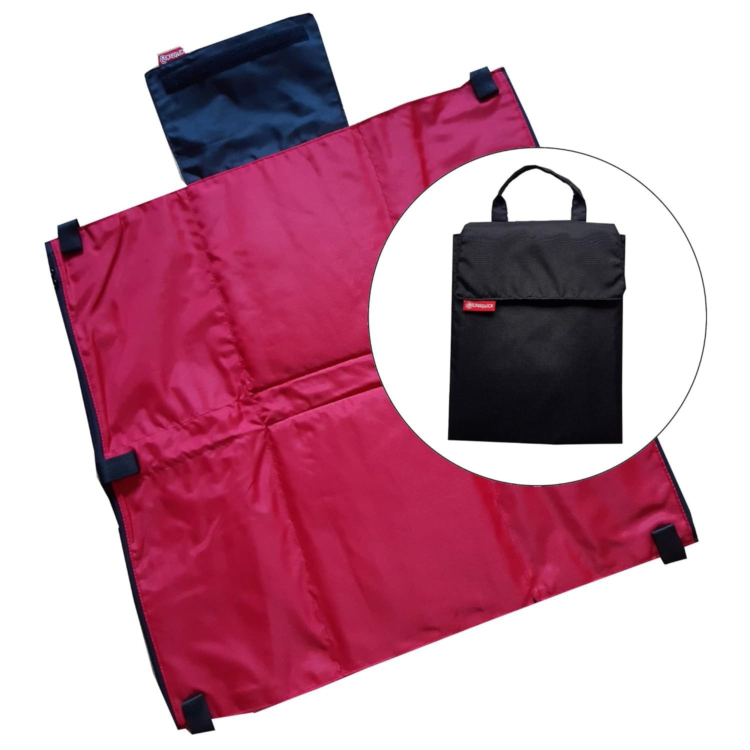 Wickelquick Wickeltasche Tragbare Wickelunterlage mit Abrollschutz & 4 Seitentaschen