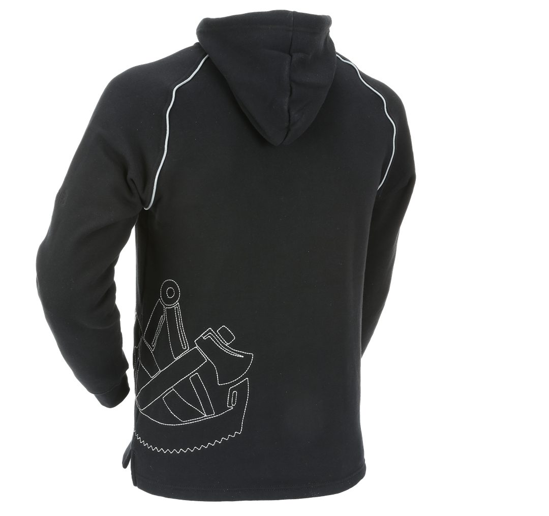 JOB Hoodie Sweat-Hoodie ZIMMERER schwarz