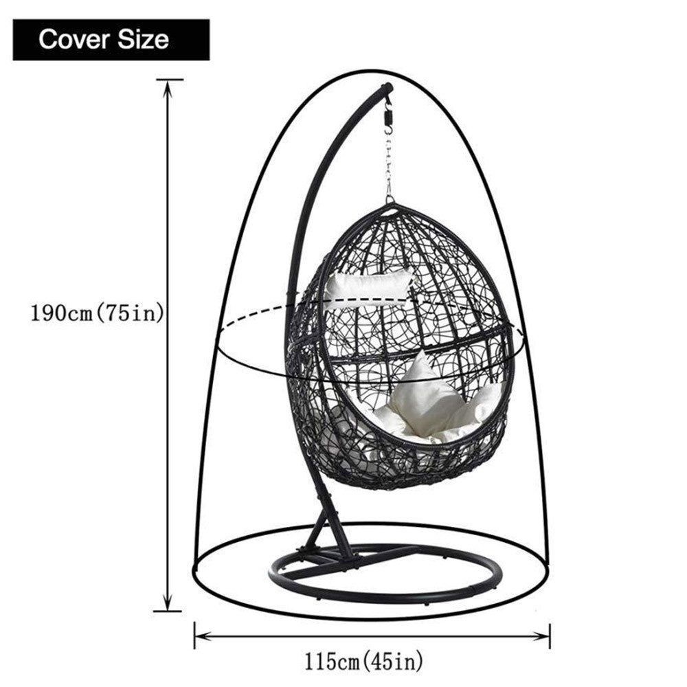 FELIXLEO Gartenmöbel-Schutzhülle Hängesessel Abdeckung mit Reißverschluss S günstig online kaufen