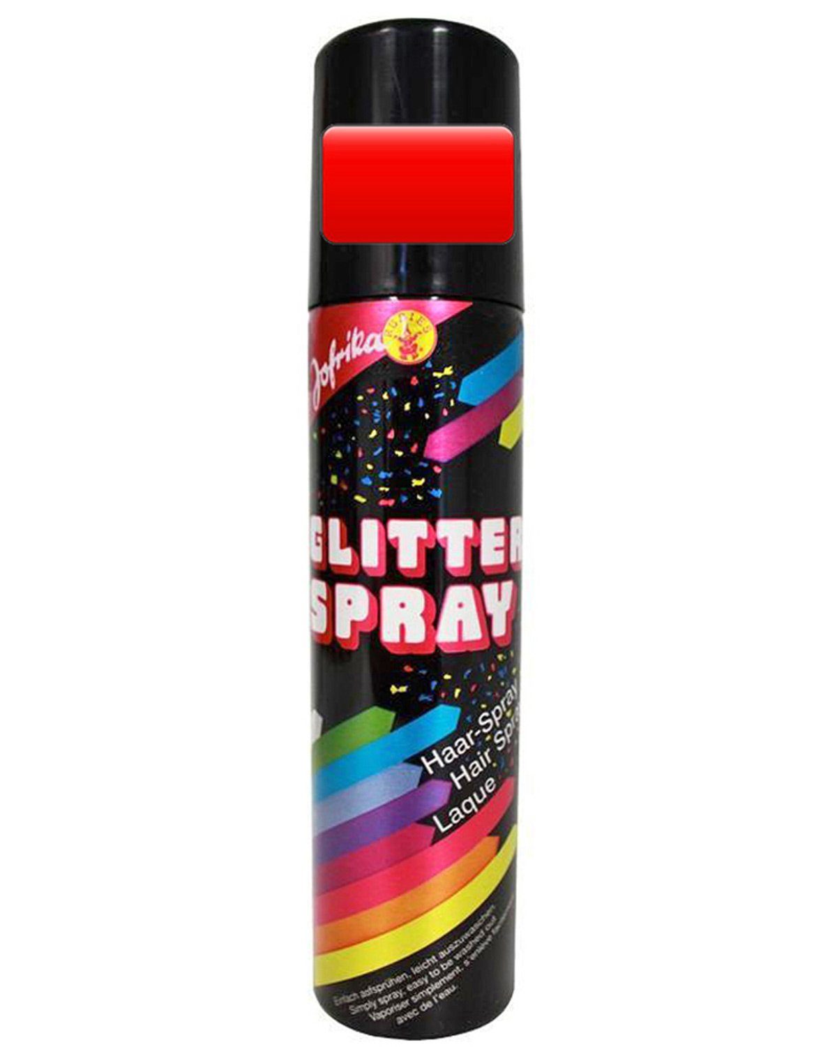 jofrika Theaterschminke Glitter Color Haarspray - Farbspray 100 ml, Rot