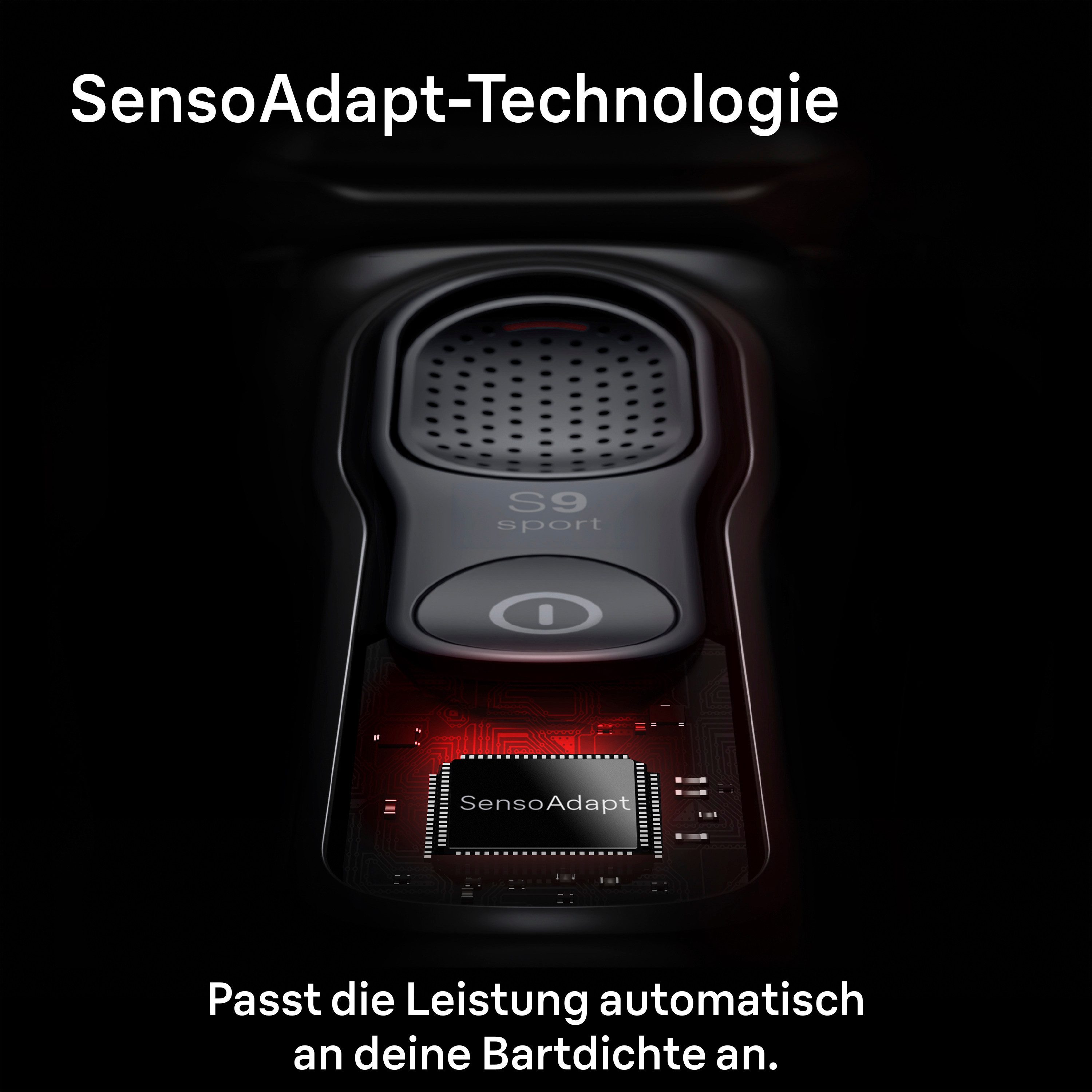 Braun Elektrorasierer Series 9 Sport 9150cc, SmartClean-Plus-Reinigungsstation, integrierter Präzisionstrimmer, 5-in-1 Pflegesystem, SensoAdapt, 60 Min., Nass & – Bild 5 von 5