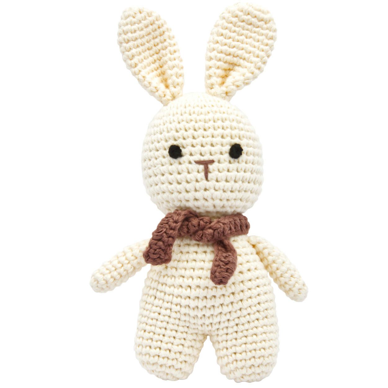 miniHeld Babypuppe Handgestrickter Hase gehäkelt aus Baumwolle Spielzeug 18 cm