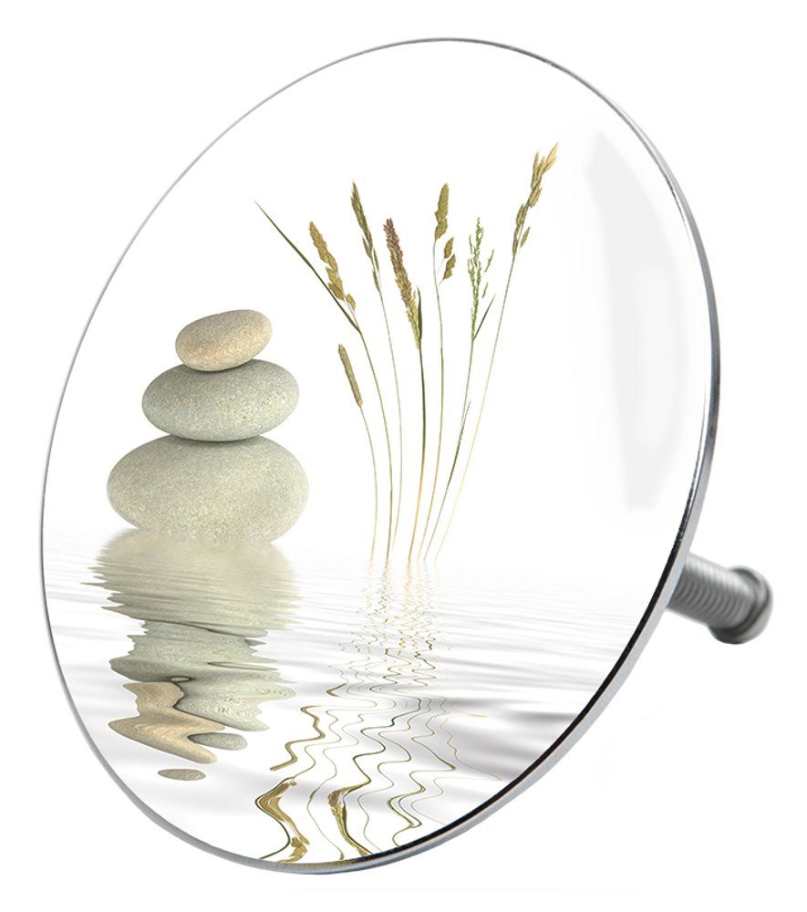 Sanilo Badewannenstöpsel Balance, Ø 7.2 cm, hochwertig, universell, mit Motiv, 100% wasserdicht
