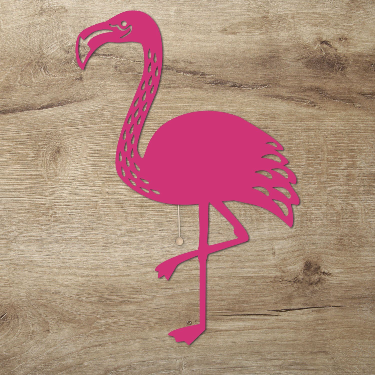 Namofactur LED Nachtlicht Flamingo Wandlampe, Nachtlicht Flamingo Holz Wand Deko Lampe Kinder, Mit Zugschalter, LED fest integriert, Warmweiß