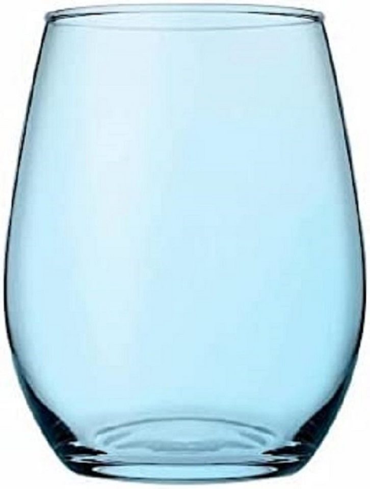 Pasabahce Glas 6er-Set Wasserglas Bernstein selbstfärbend Blau 570 ml