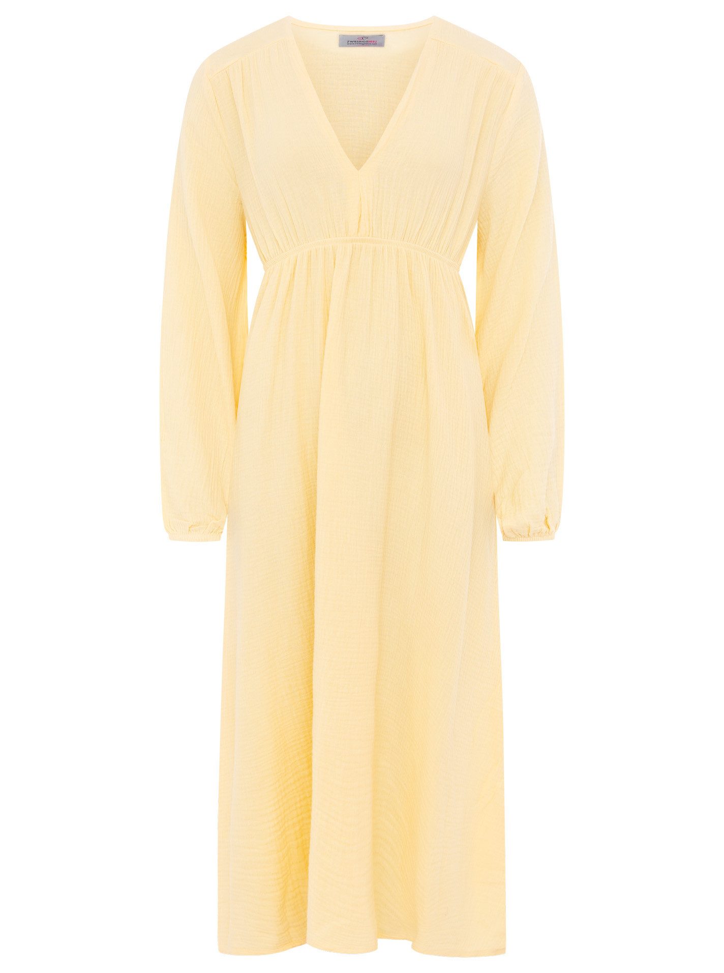 Zwillingsherz Maxikleid Maxikleid Baumwolle Musselin
