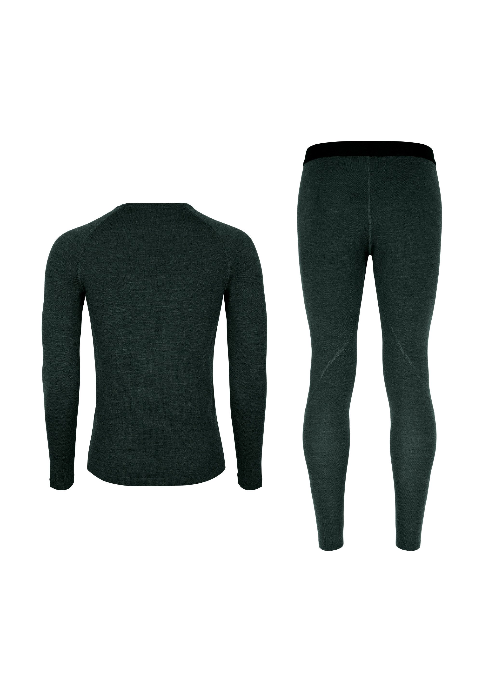 DANISH ENDURANCE Funktionsshirt Merino Baselayer Funktionsunterwäsche Set, Langarm Shirt & Hose, Temperaturregulierend