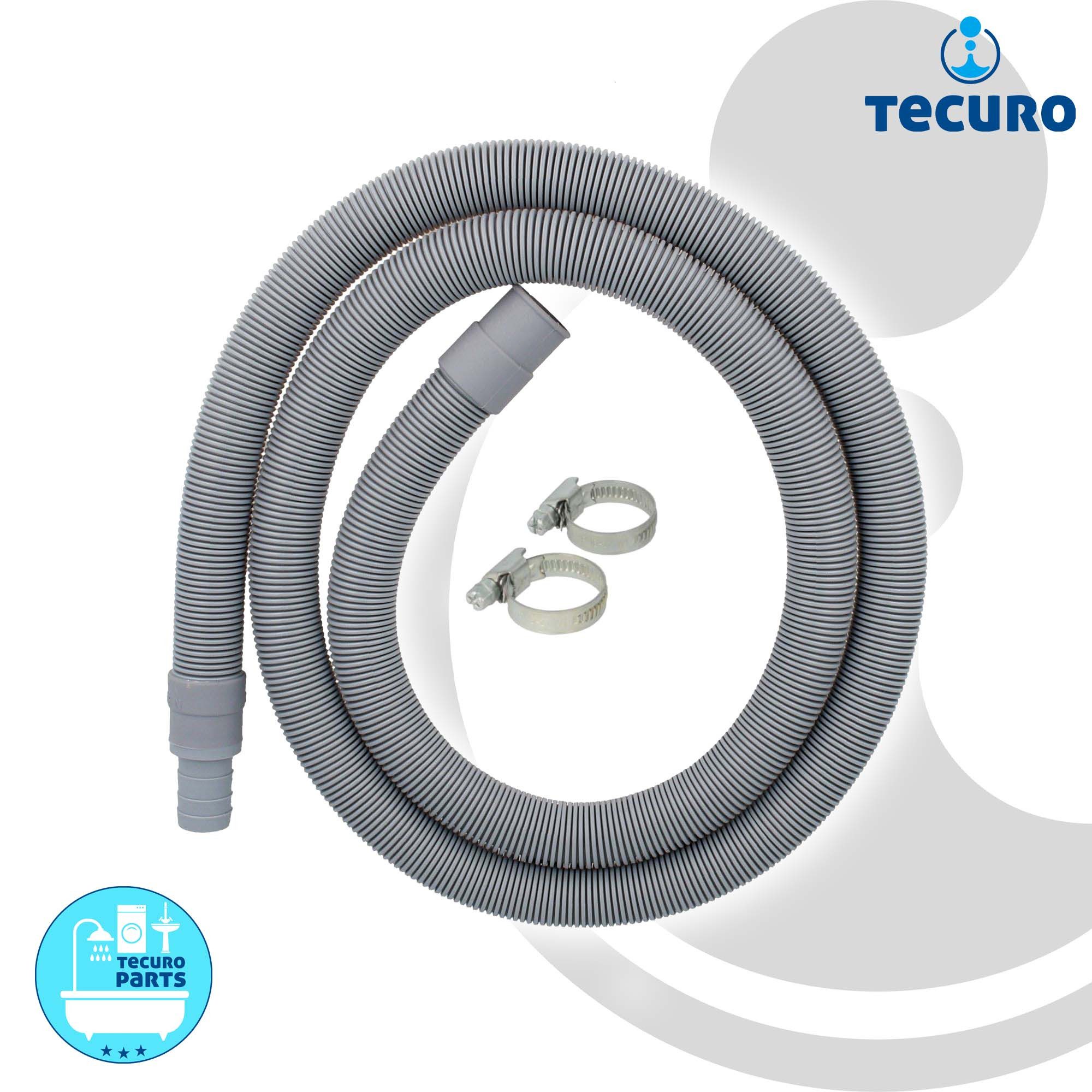 tecuro Schlauch Ablaufschlauch-Verlängerung f. Wasch,-Spülmaschinenschlauch