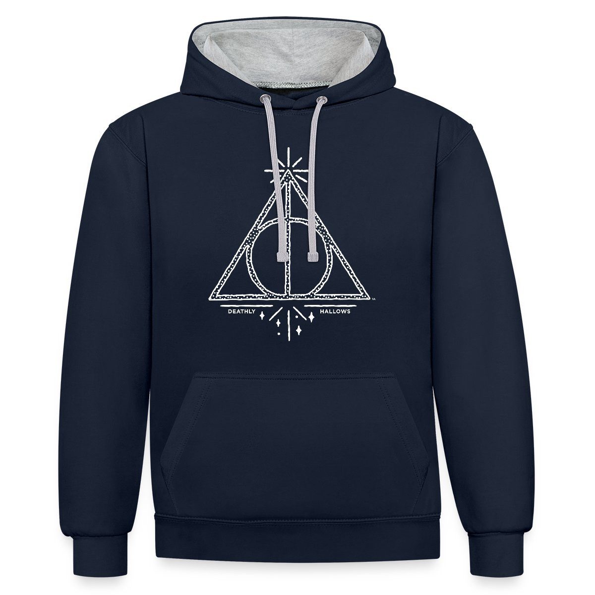 Spreadshirt Hoodie Harry Potter Heiligtümer des Todes Symbol Unisex Kontrast Hoodie (1-tlg)