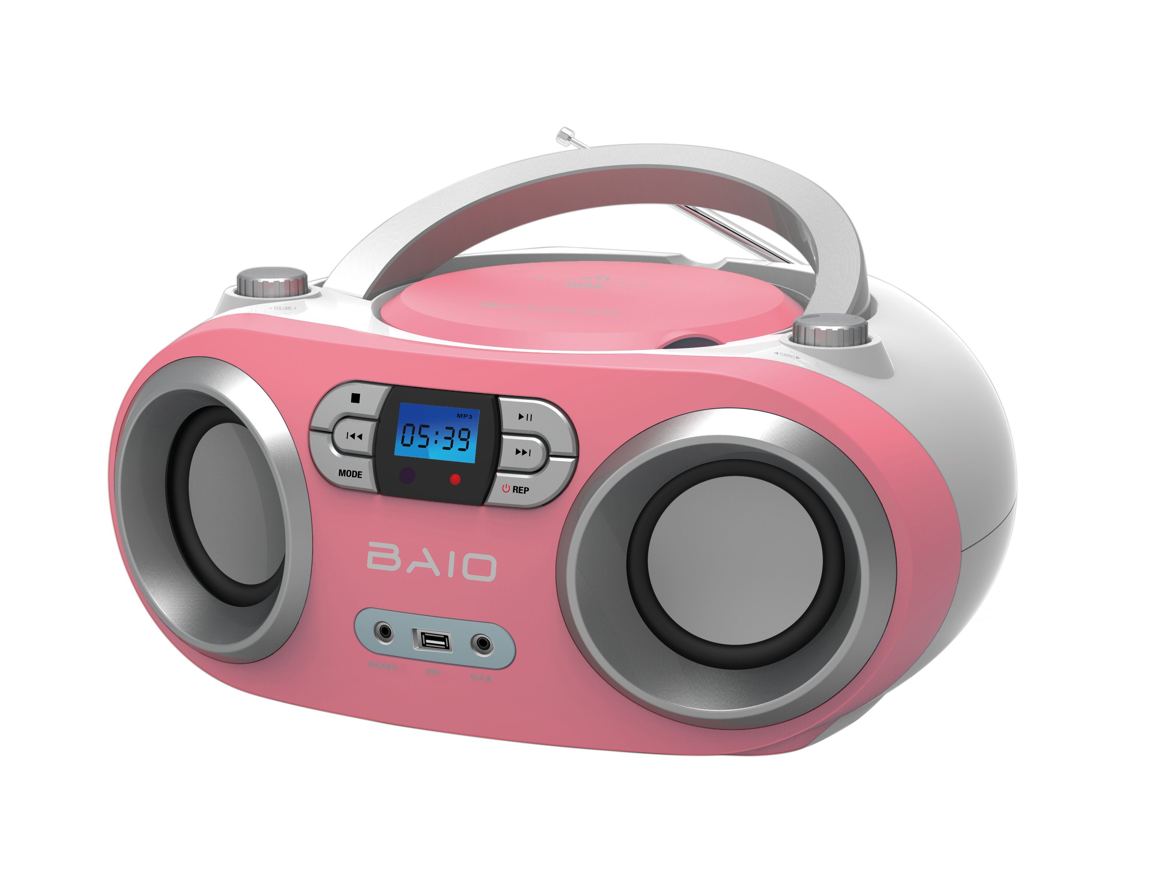 CD-Radiorecorder Baio OUTMARK Pink (FM-Radio)
