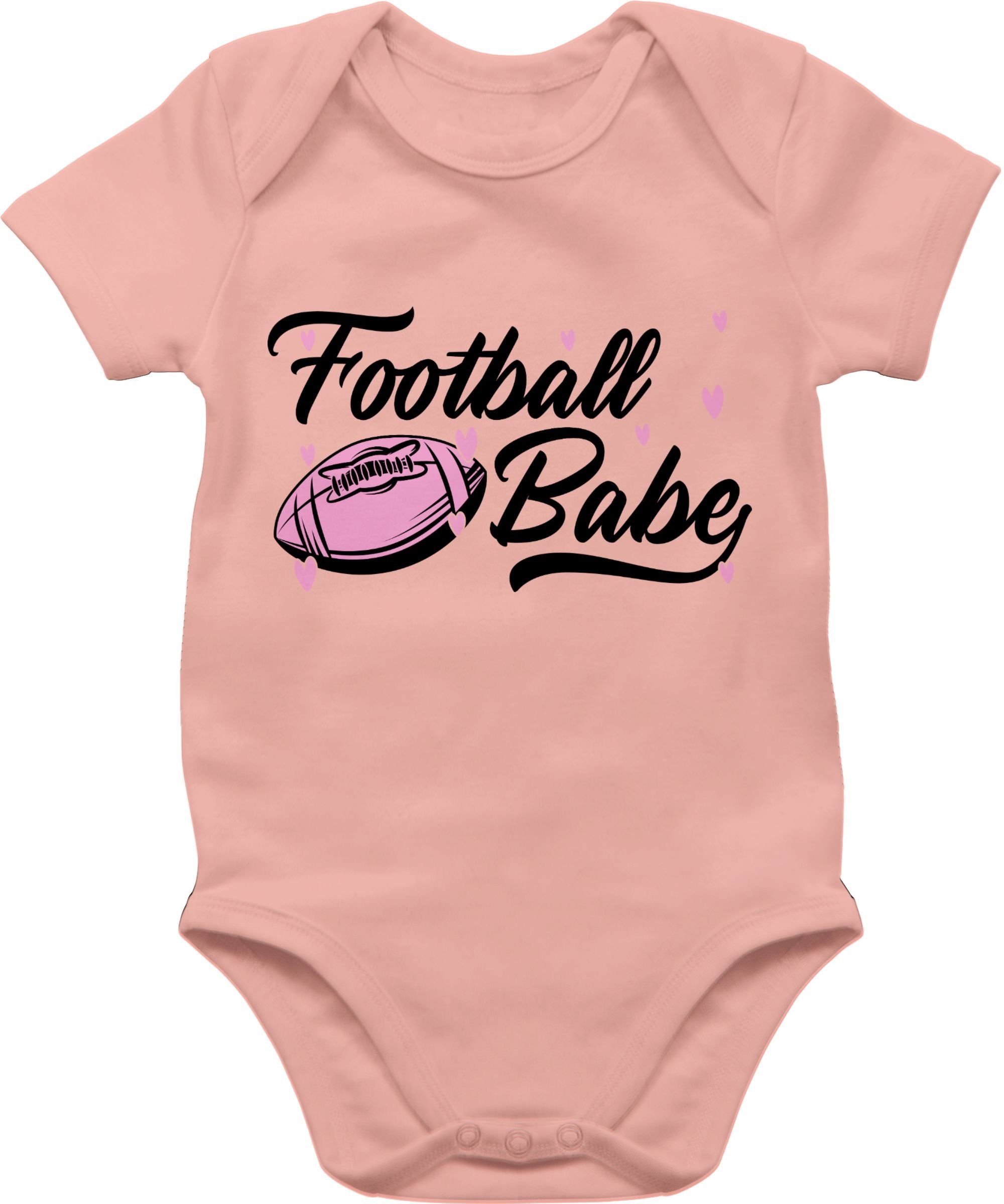 Shirtracer Shirtbody Football Babe rosa/schwarz Sport & Bewegung Baby 3 Babyrosa