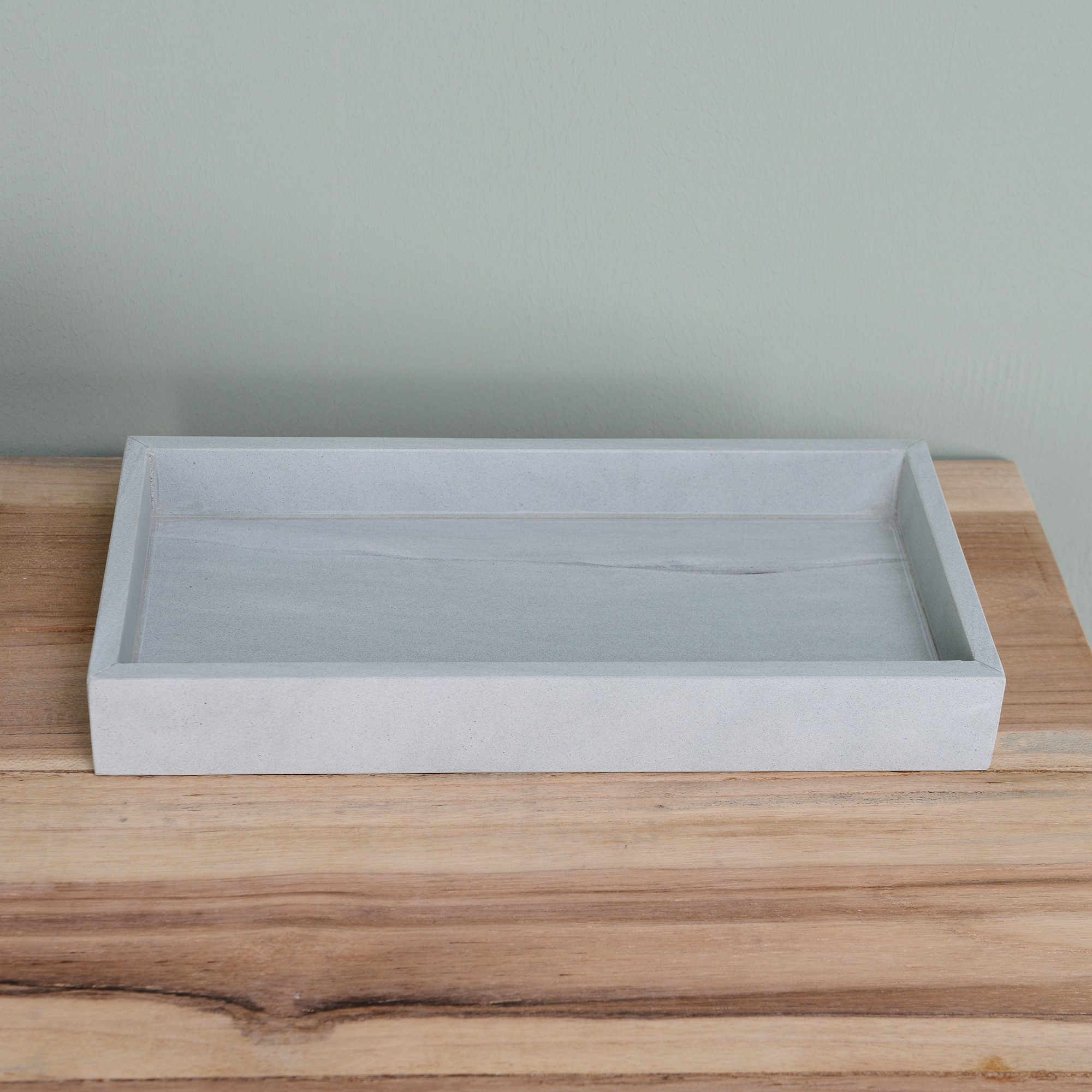 wohnfreuden Dekoschale Sandstein Tablett 30 cm niedriger Rand, 32854