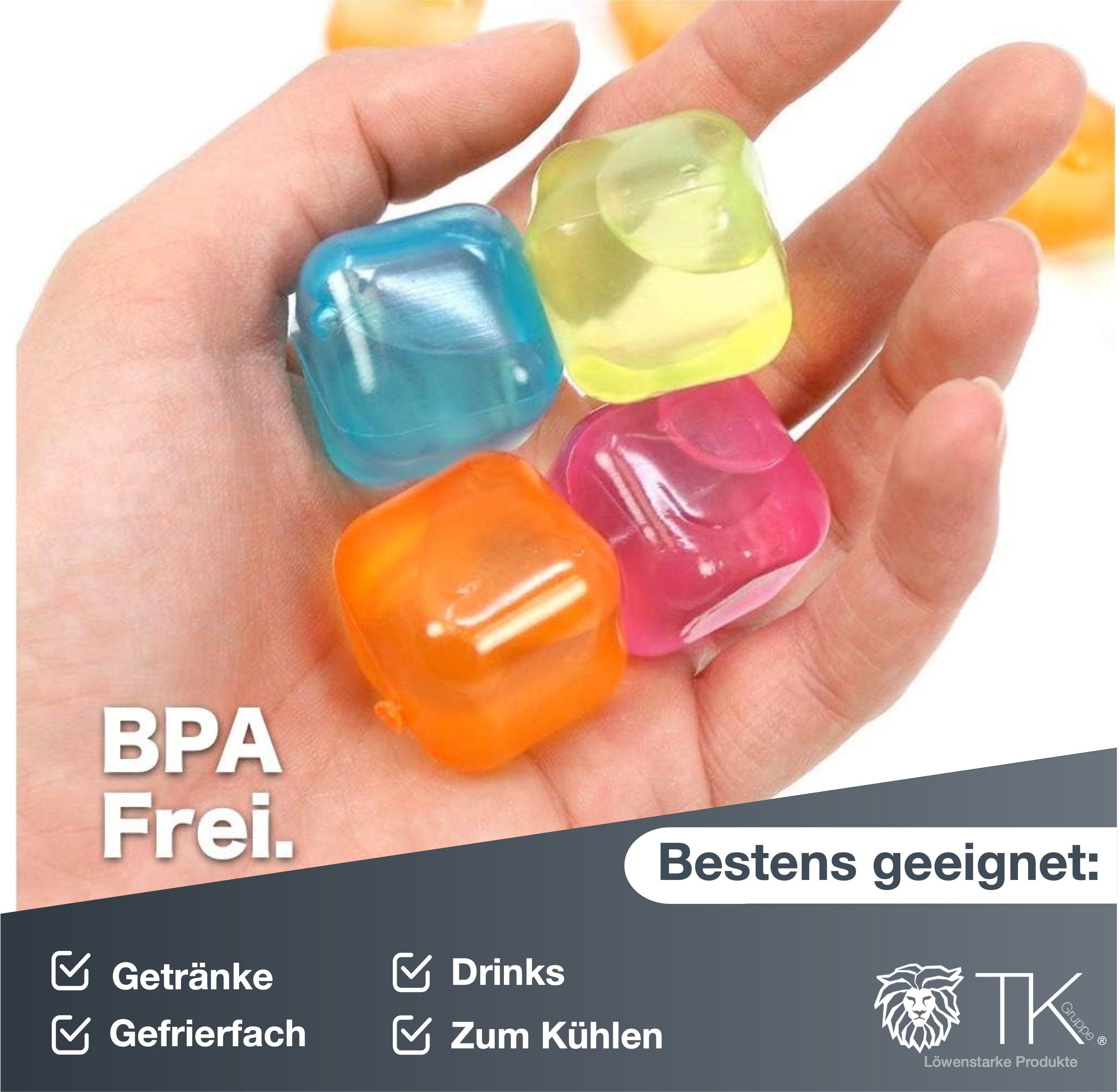 wiederverwendbar Bunte & aus Eiswürfelform BPA freien Gruppe TK Eiswürfel 72x - (72-tlg) Kunststoff,