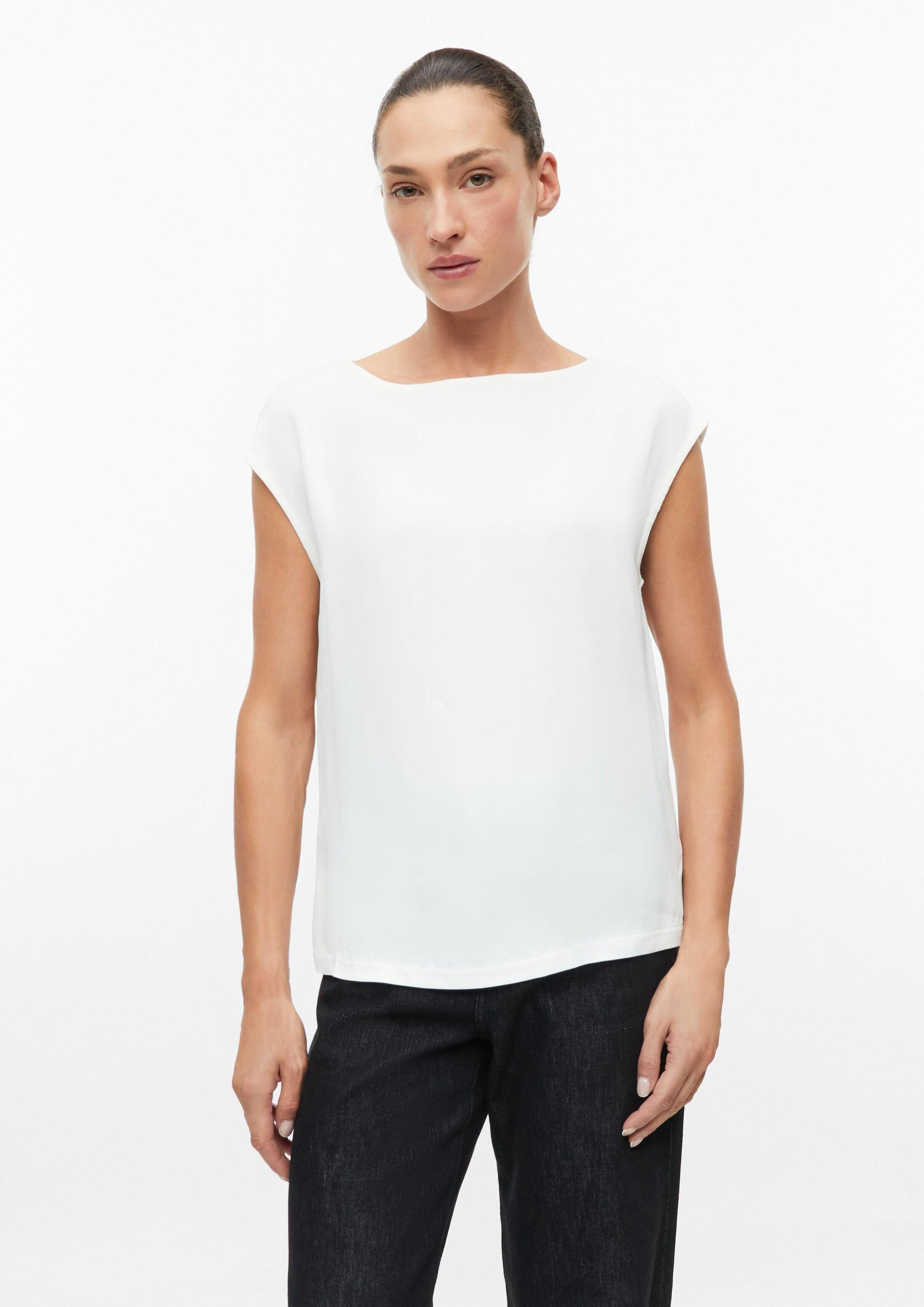 s.Oliver Kurzarmshirt T-Shirt Ärmelloses Shirt aus Viskosemix