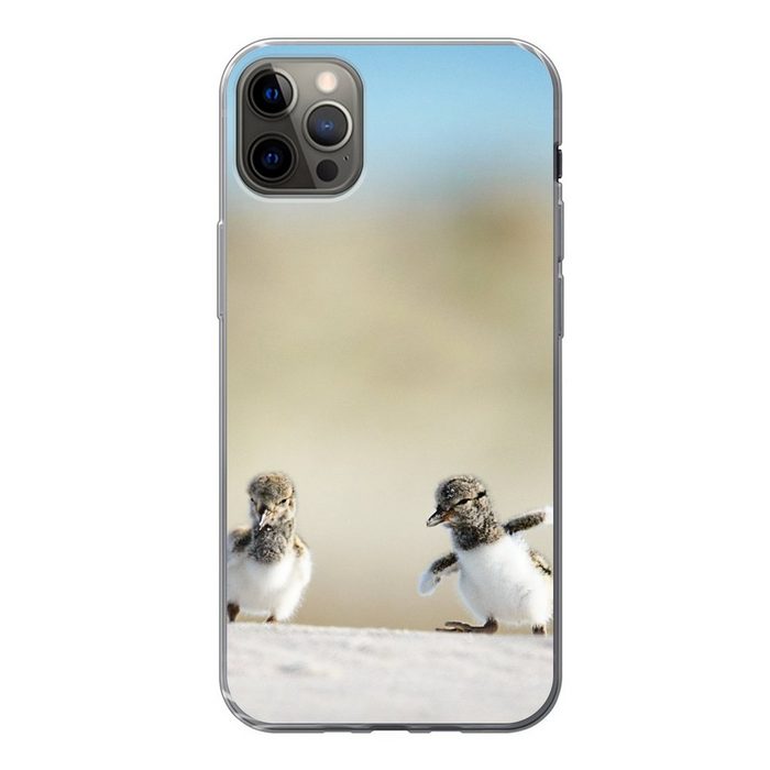 MuchoWow Handyhülle Junge - Sand - Vögel Handyhülle Apple iPhone 12 Pro Max Smartphone-Bumper Print Handy