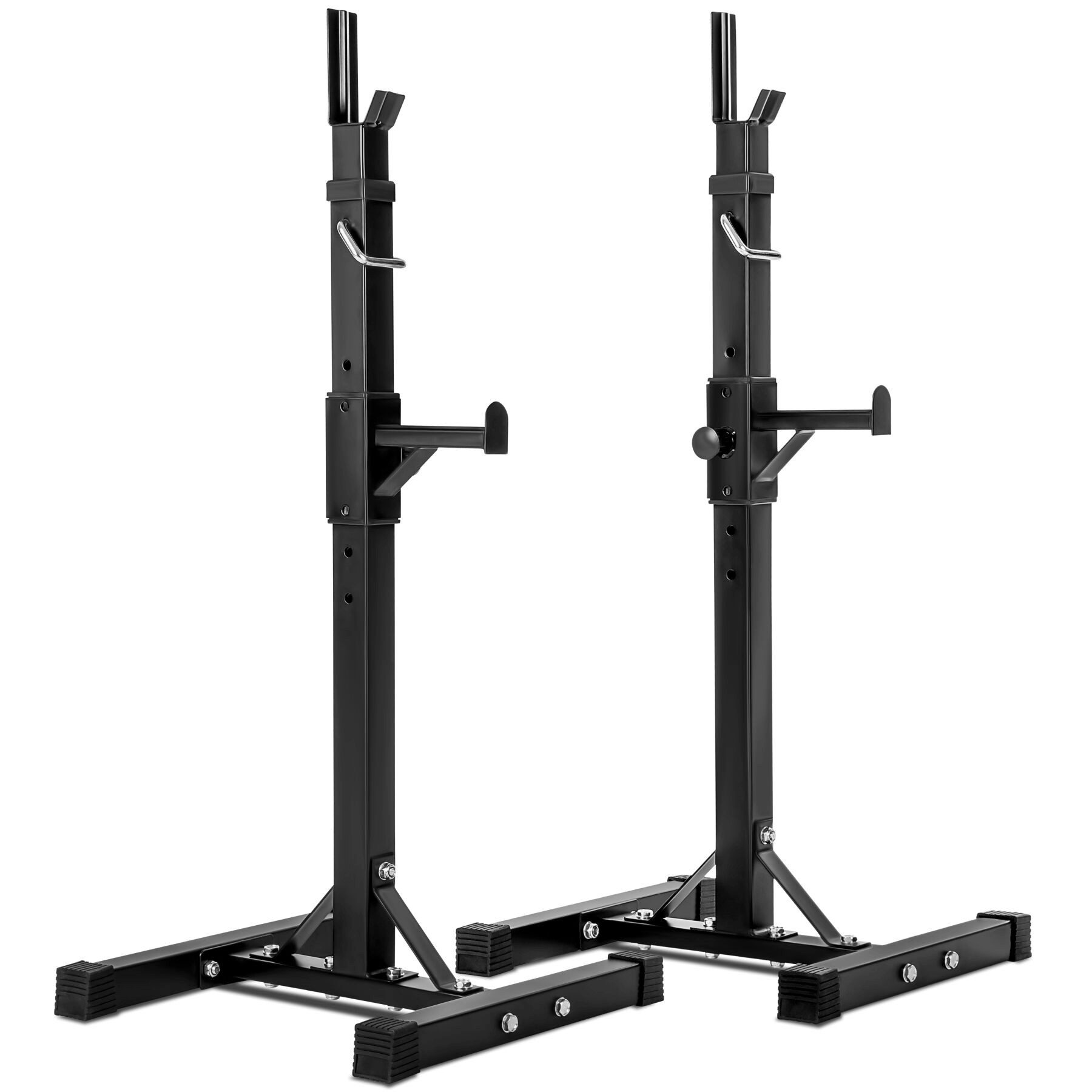 tectake Hantelbank Fitnessbank, multifunktional, seitliche Ablage 6-fach, (Trainingsbank, in schwarz), Bodenschonende Kunststoffkappen, obere Ablage 12-fach höhenverstellbar