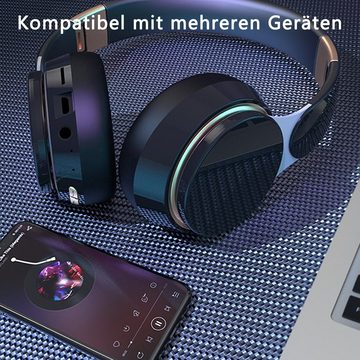 Dekorative Over-Ear-Kopfhörer, HiFi-Klangqualität und lange Akkulaufzeit Over-Ear-Kopfhörer (Geräuschunterdrückung, lange Akkulaufzeit, mehrere Wiedergabeoptionen)