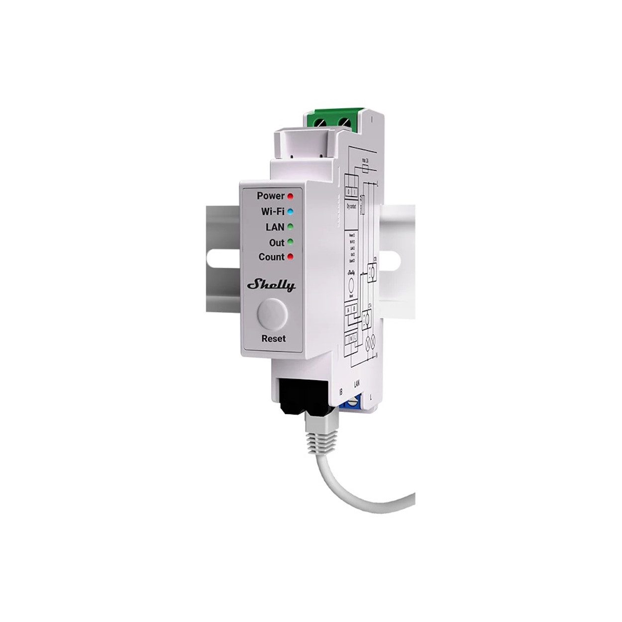 Shelly Solarmodul Shelly Pro EM 50A 1-Phasen Strommessgerät WLAN, LAN, Temperatursensor