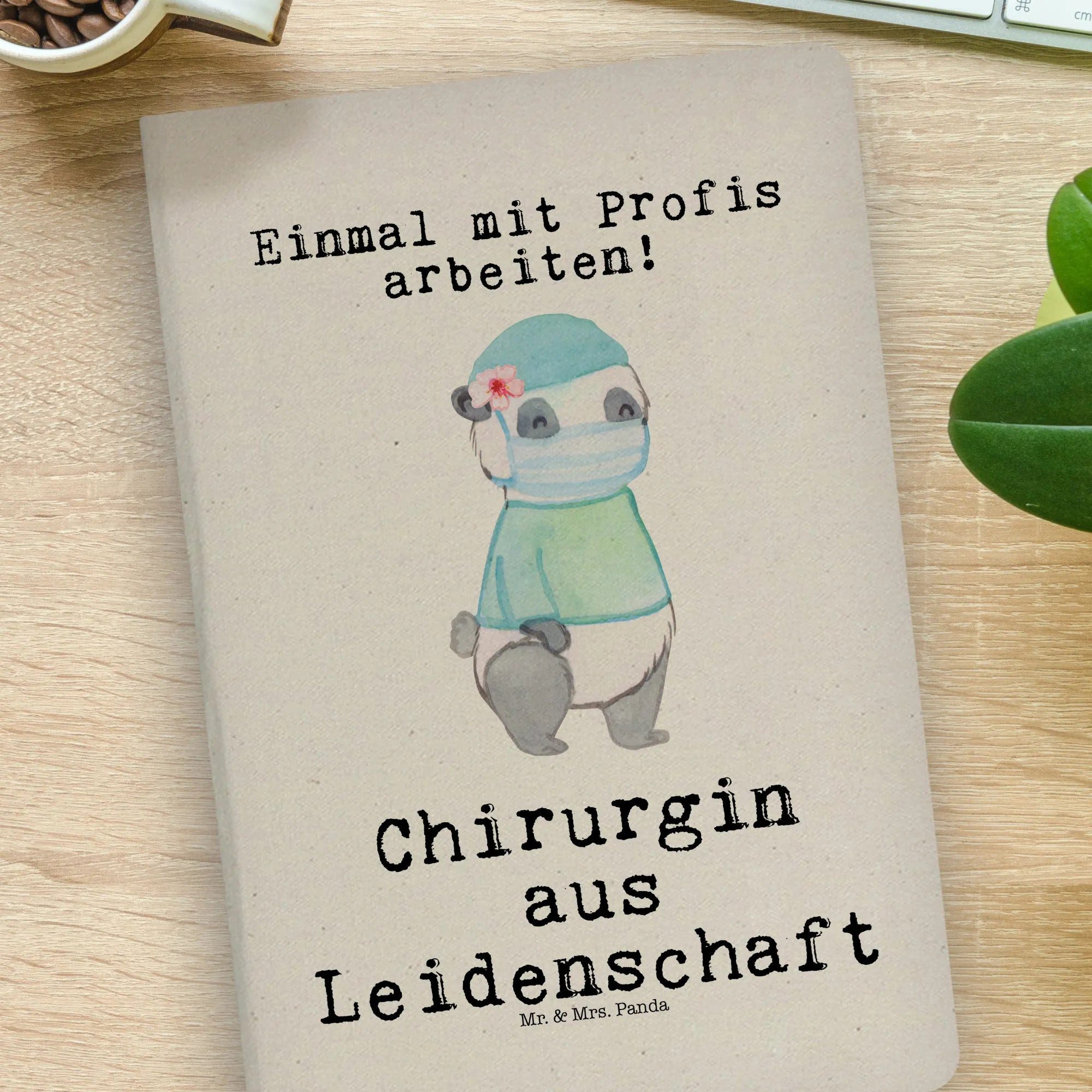Thumbnail - Mr. & Mrs. Panda Notizbuch Chirurgin Leidenschaft - Transparent - Geschenk, Krankenhaus, DIN A4 Mr. & Mrs. Panda, Premiu...