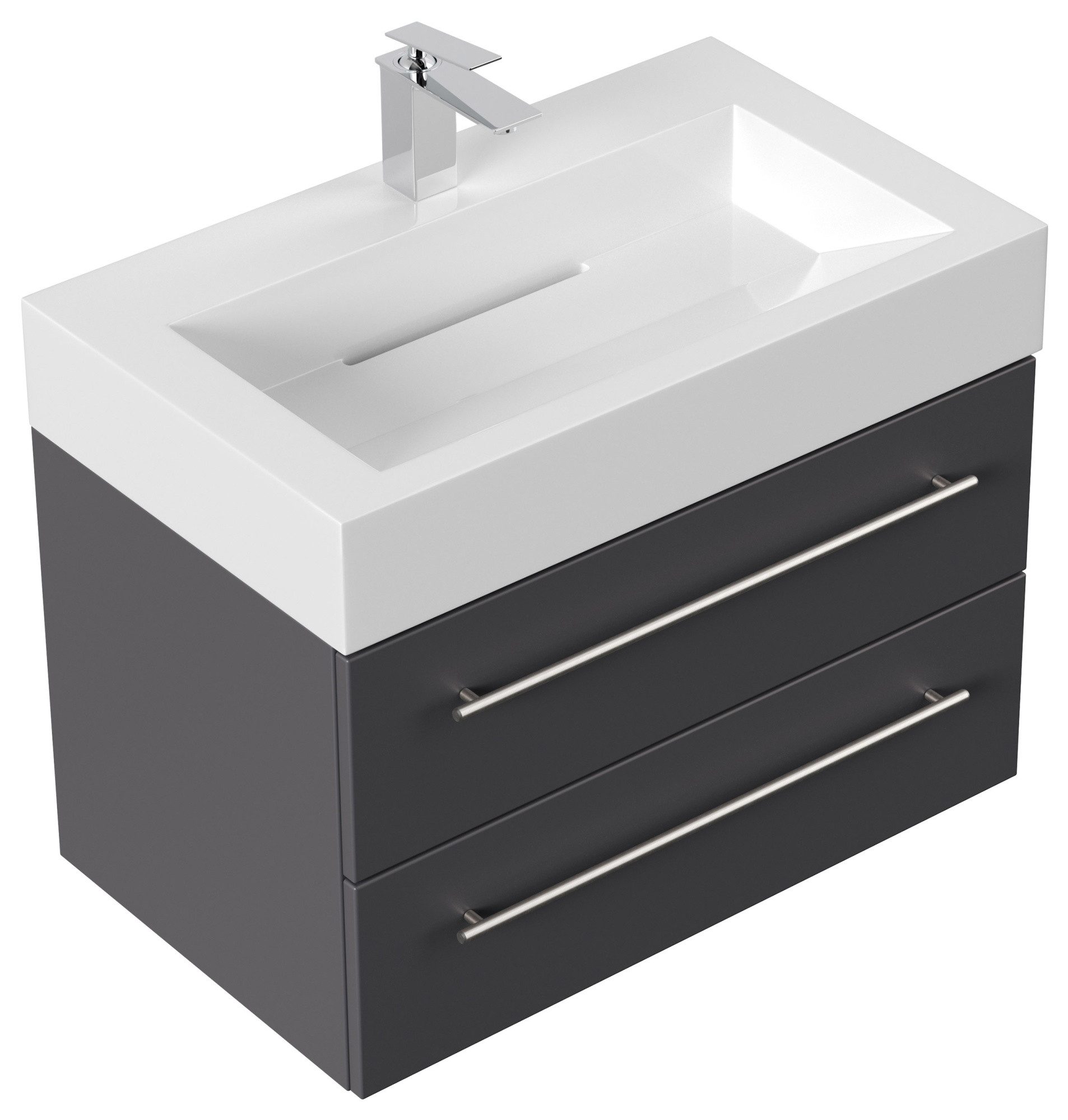 Magnolia Home Waschtisch Badmöbel Design 750 anthrazit